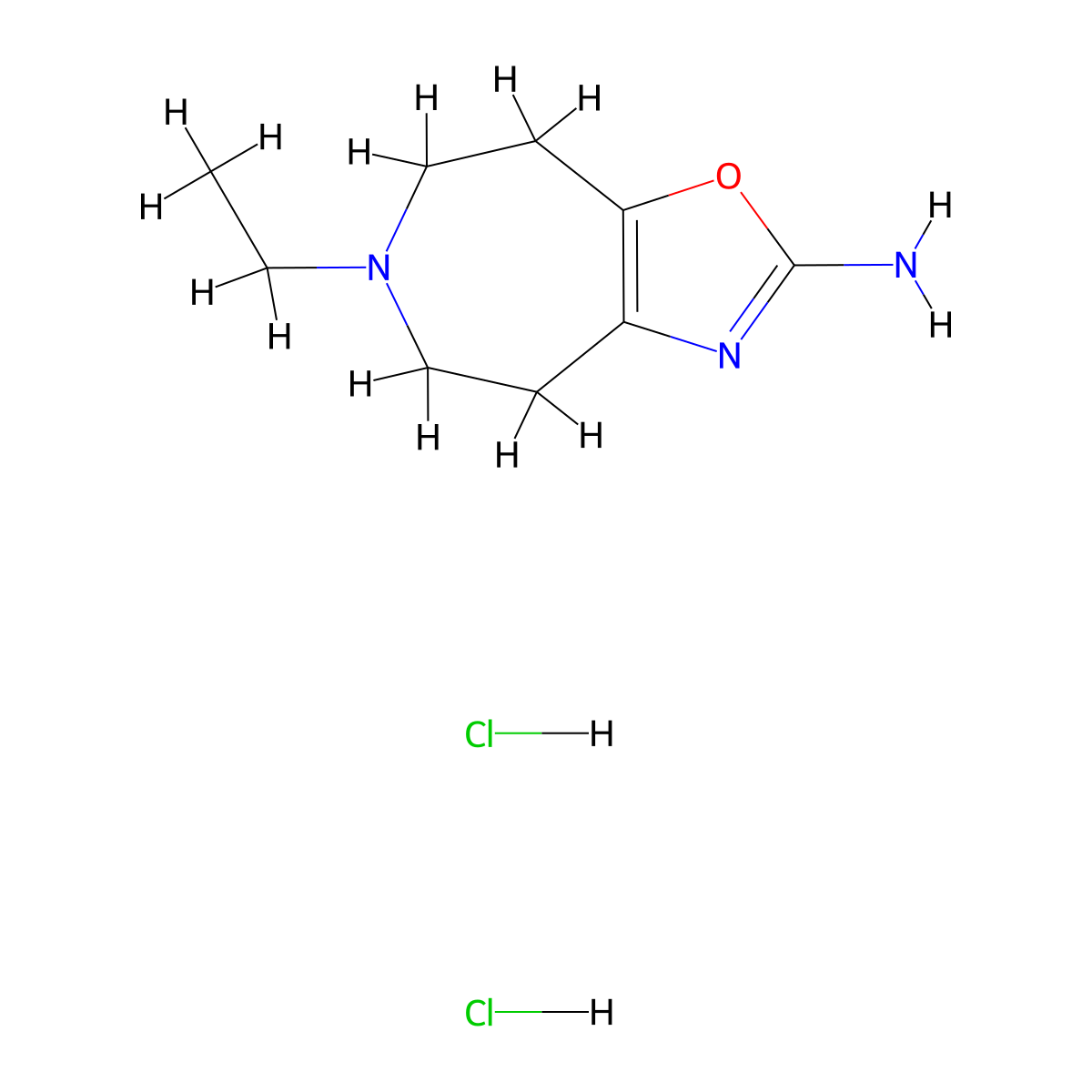 Azepexole hydrochloride molecular structure, CAS 147663-20-5