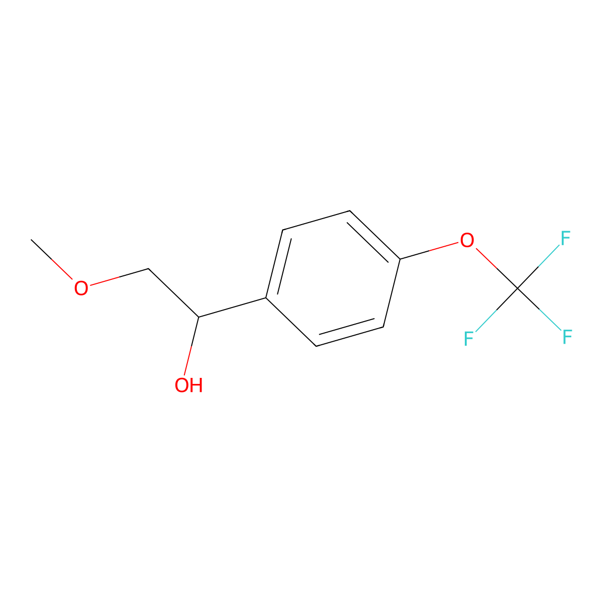 2-Methoxy-1-(4-(trifluoromethoxy)phenyl)ethanol molecular structure, CAS 1476729-68-6