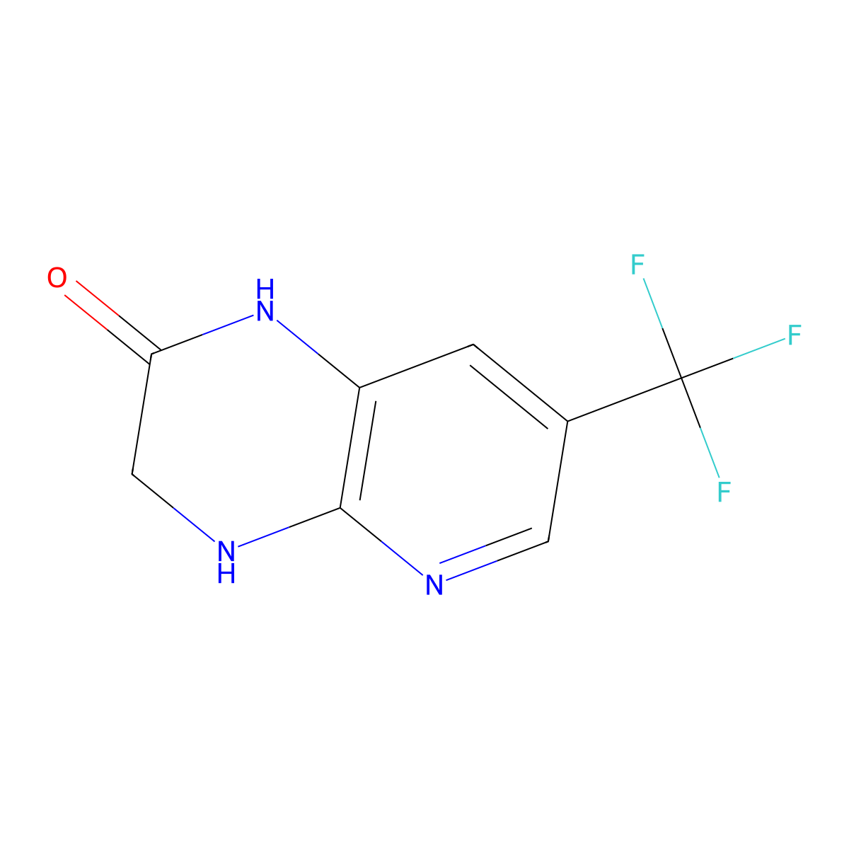 7-(trifluoromethyl)-3,4-dihydropyrido[2,3-b]pyrazin-2(1H)-one molecular structure, CAS 1476729-88-0
