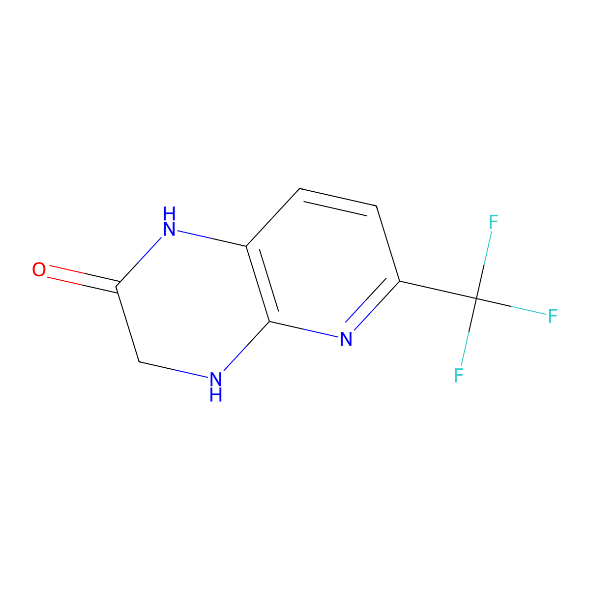6-(trifluoromethyl)-3,4-dihydropyrido[2,3-b]pyrazin-2(1H)-one molecular structure, CAS 1476730-05-8