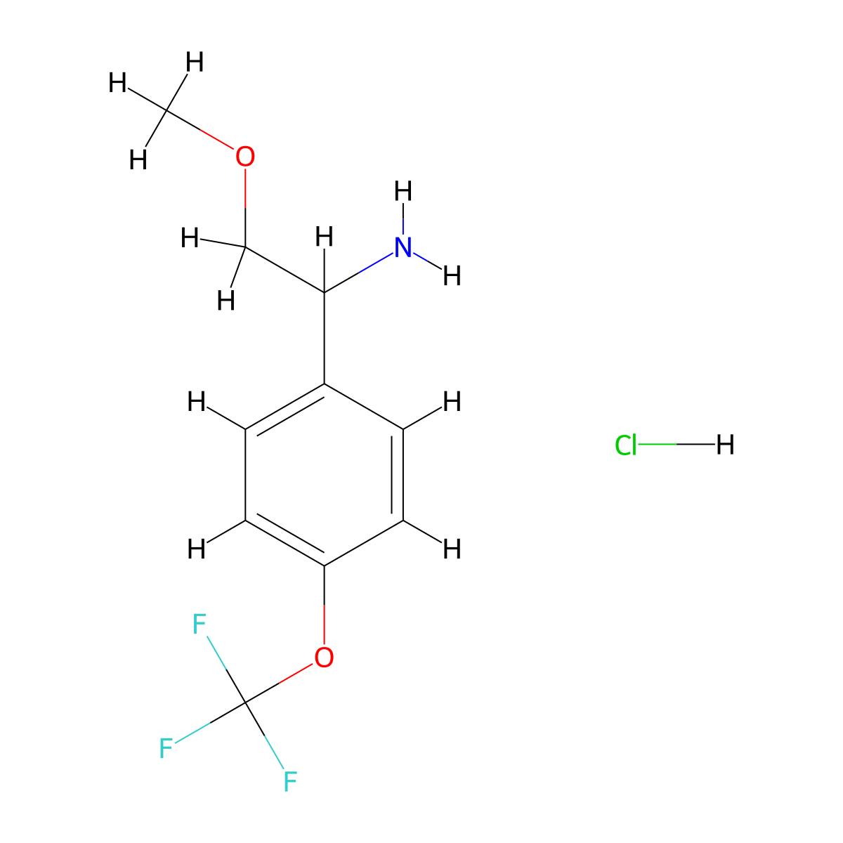 2-Methoxy-1-(4-(trifluoromethoxy)phenyl)ethan-1-amine hcl molecular structure, CAS 1476730-22-9