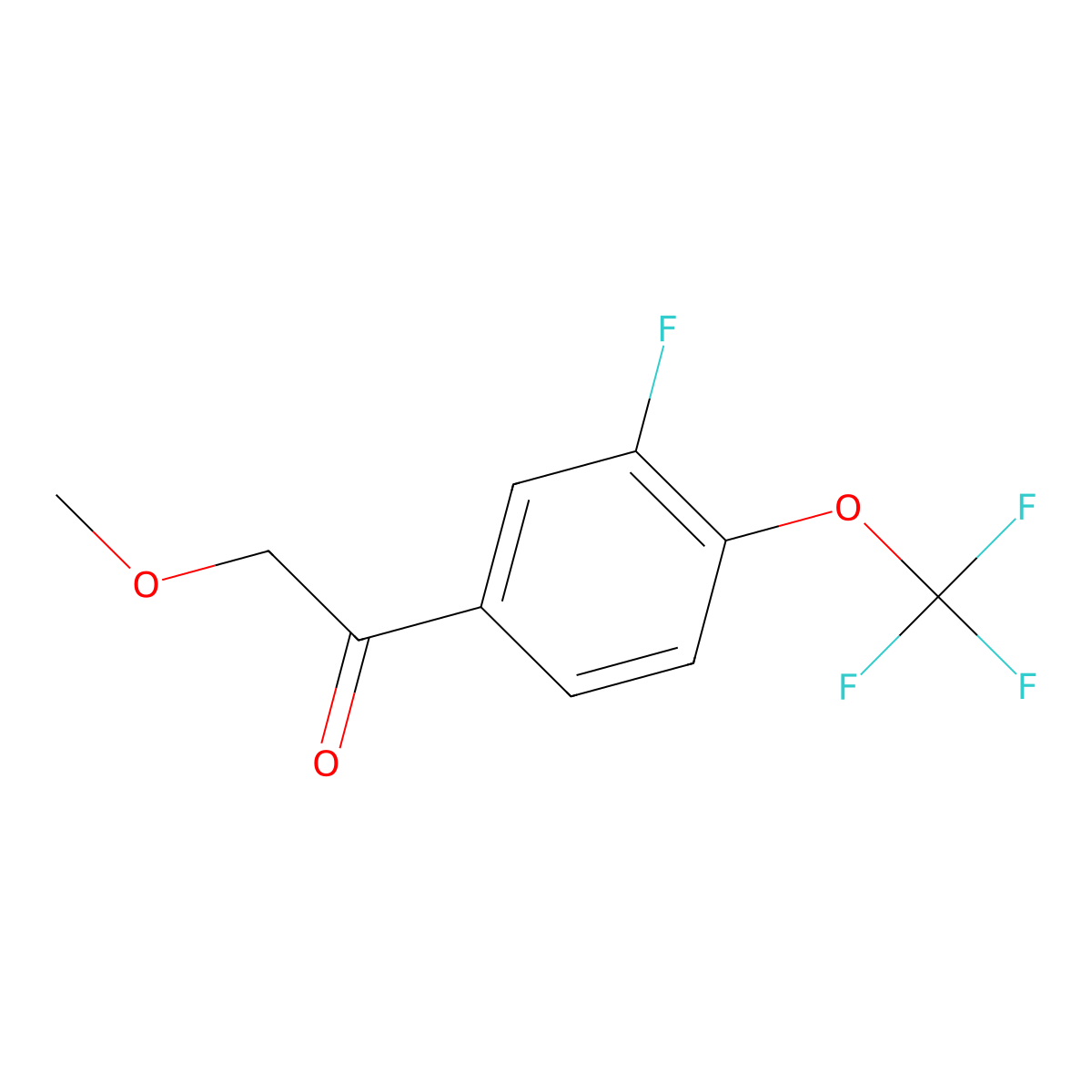 1-(3-Fluoro-4-(trifluoromethoxy)phenyl)-2-methoxyethan-1-one molecular structure, CAS 1476730-28-5