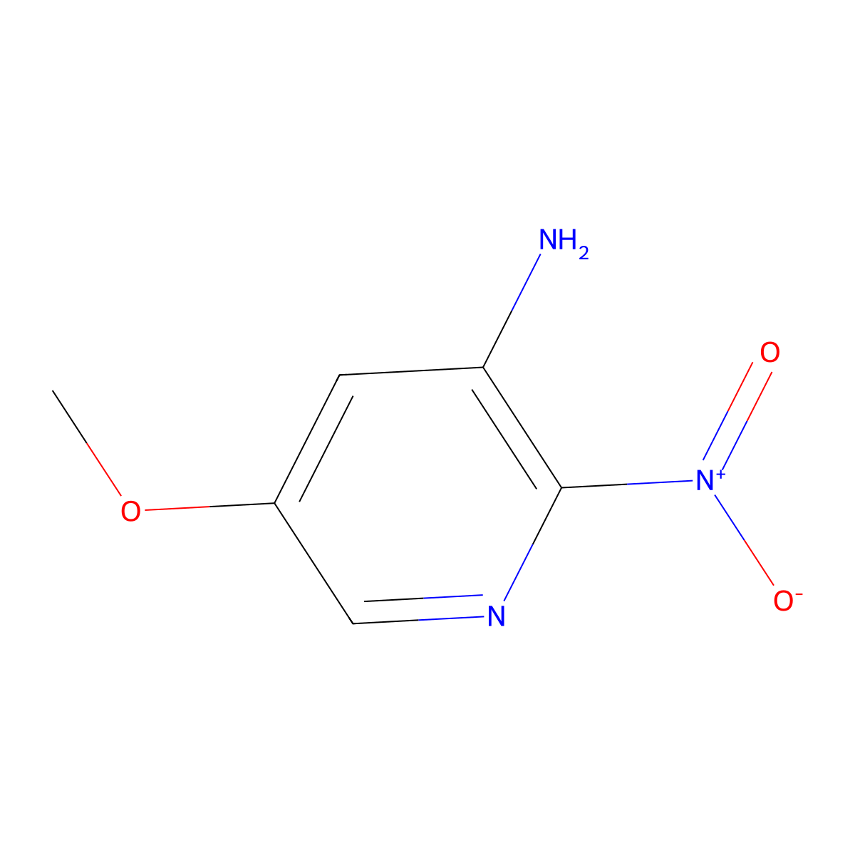 5-Methoxy-2-nitropyridin-3-amine molecular structure, CAS 1476730-34-3