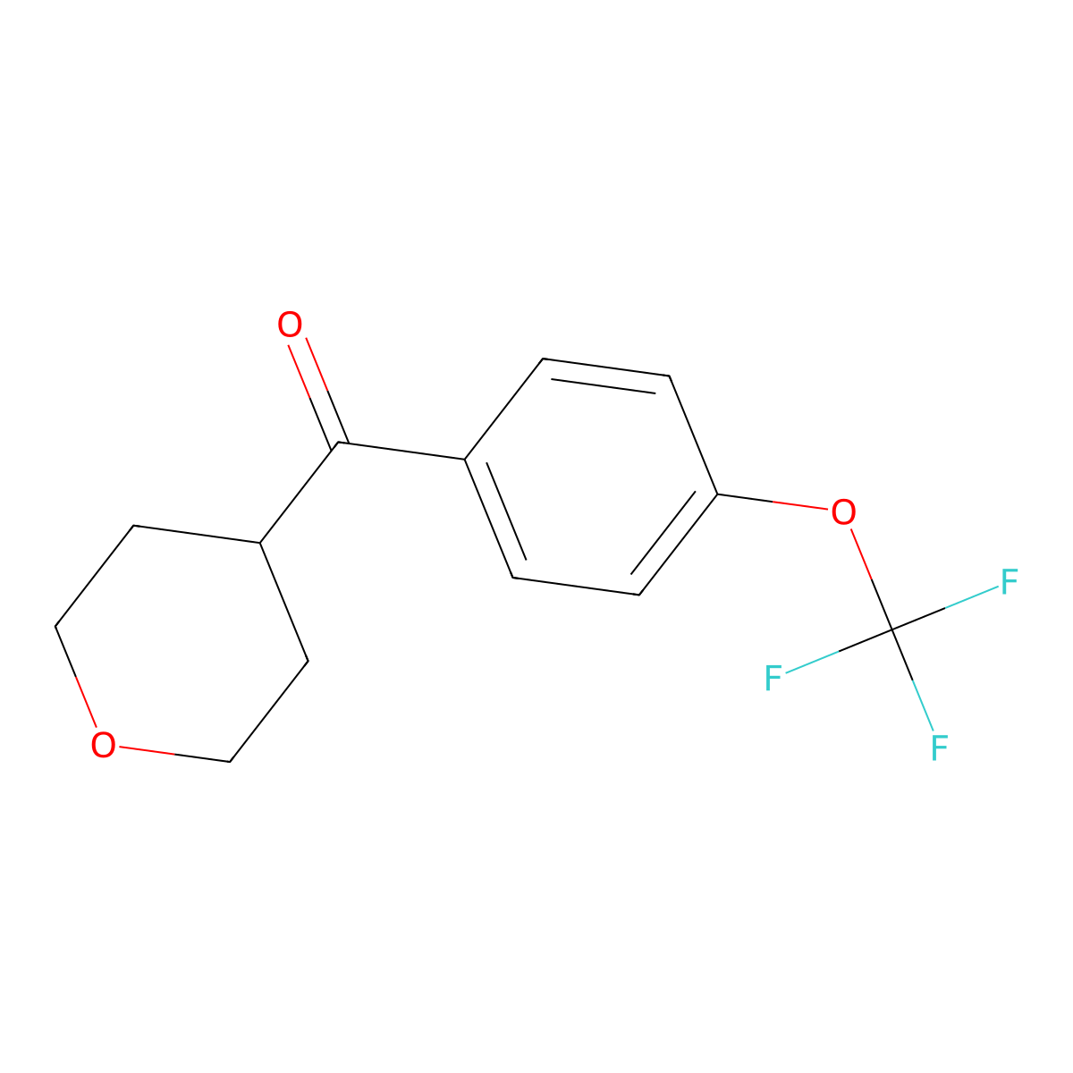 (Tetrahydro-2H-pyran-4-yl)[4-(trifluoromethoxy)phenyl]methanone molecular structure, CAS 1476731-47-1