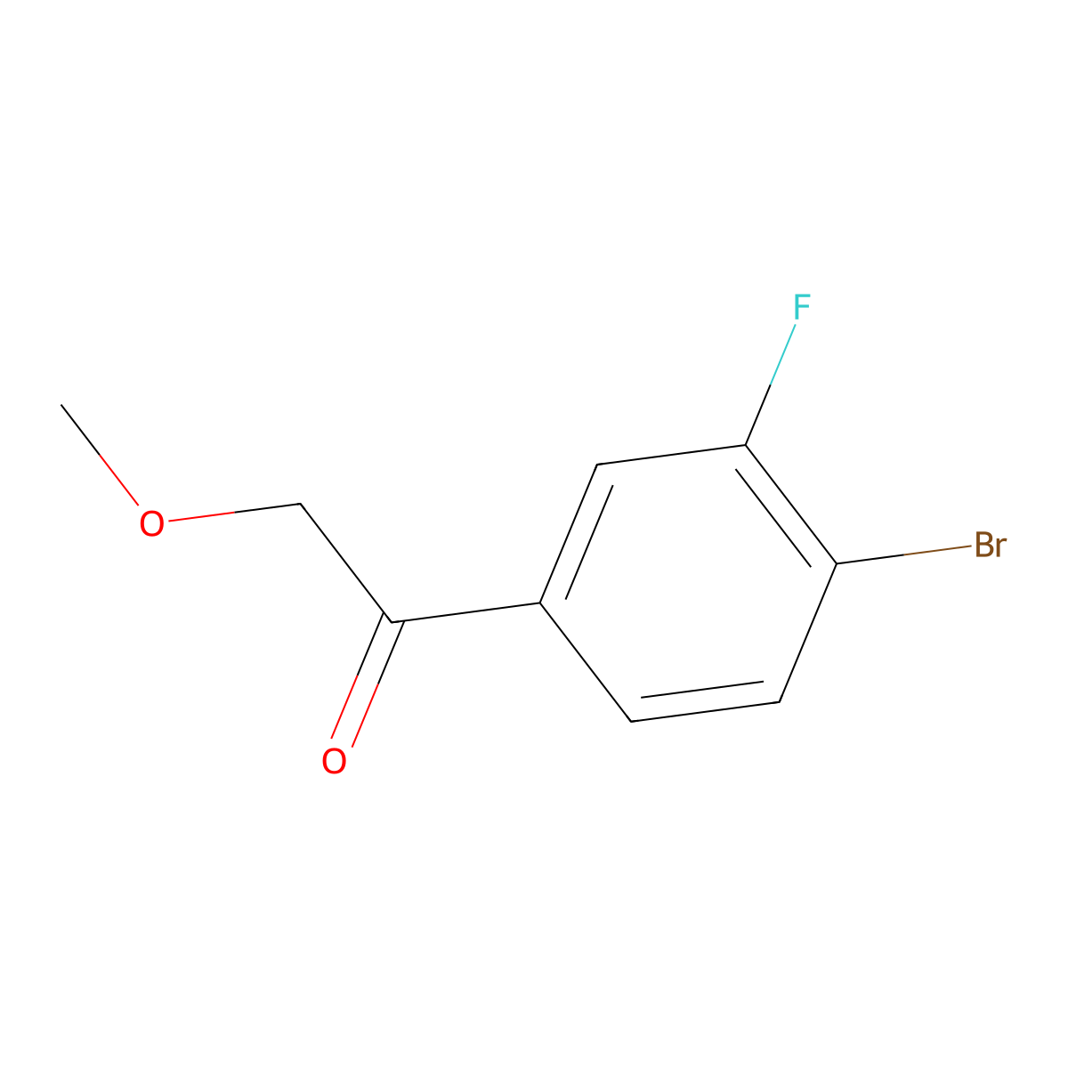 1-(4-Bromo-3-fluorophenyl)-2-methoxyethanone molecular structure, CAS 1476731-69-7