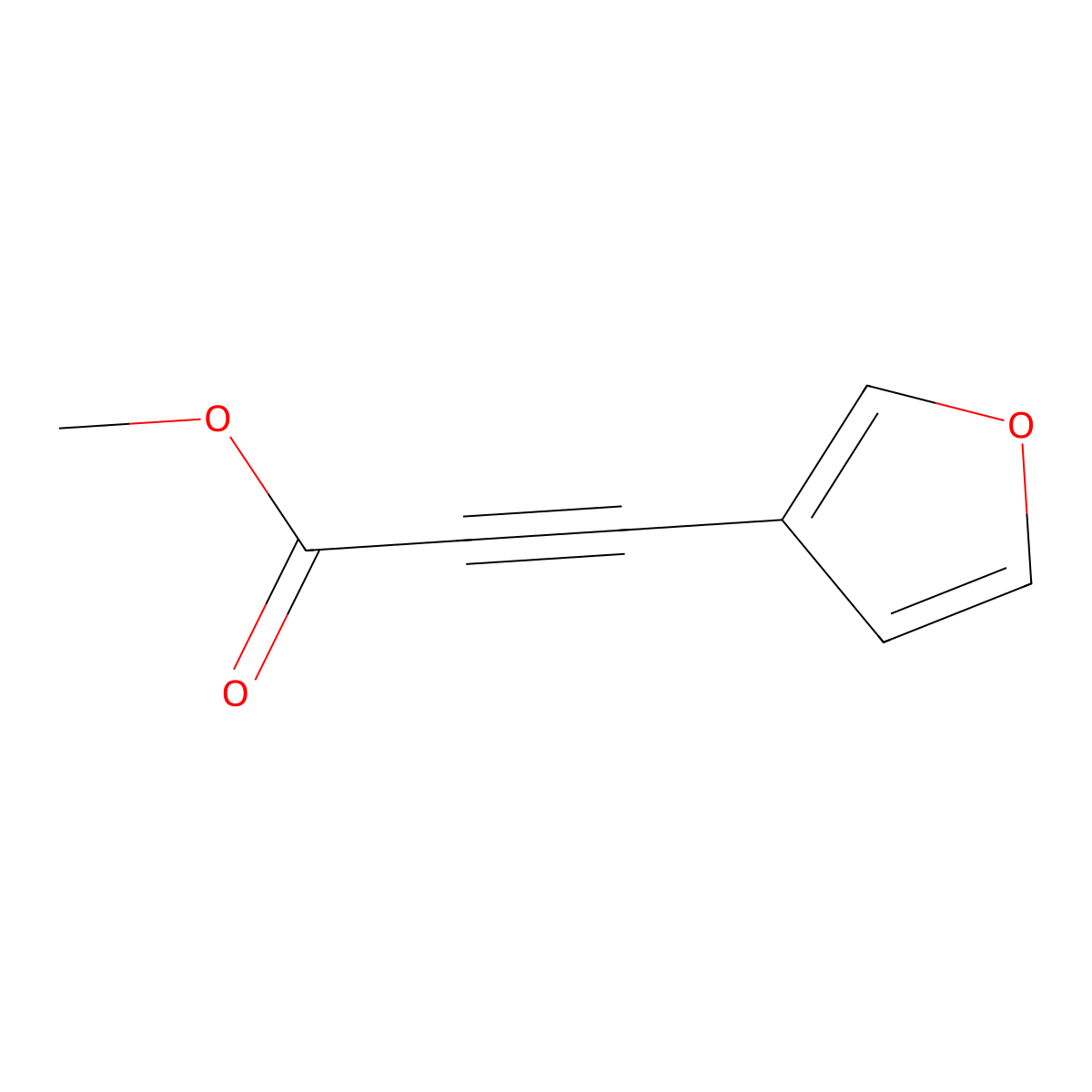 Methyl 3-(furan-3-yl)prop-2-ynoate molecular structure, CAS 147676-00-4