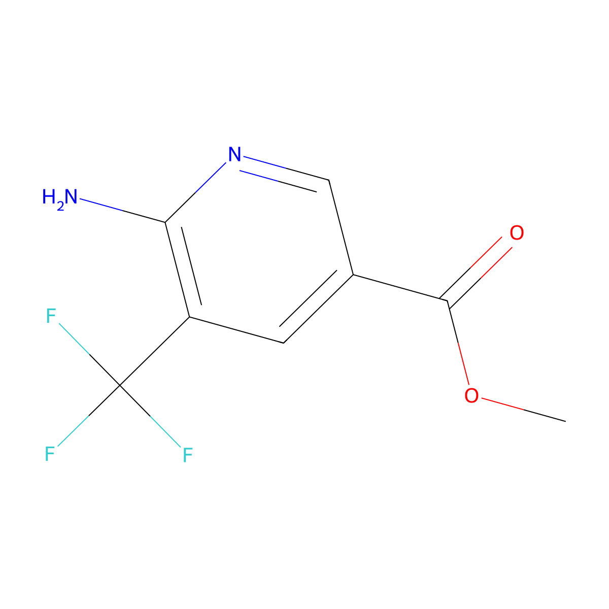 Methyl 6-amino-5-(trifluoromethyl)pyridine-3-carboxylate molecular structure, CAS 1476762-29-4