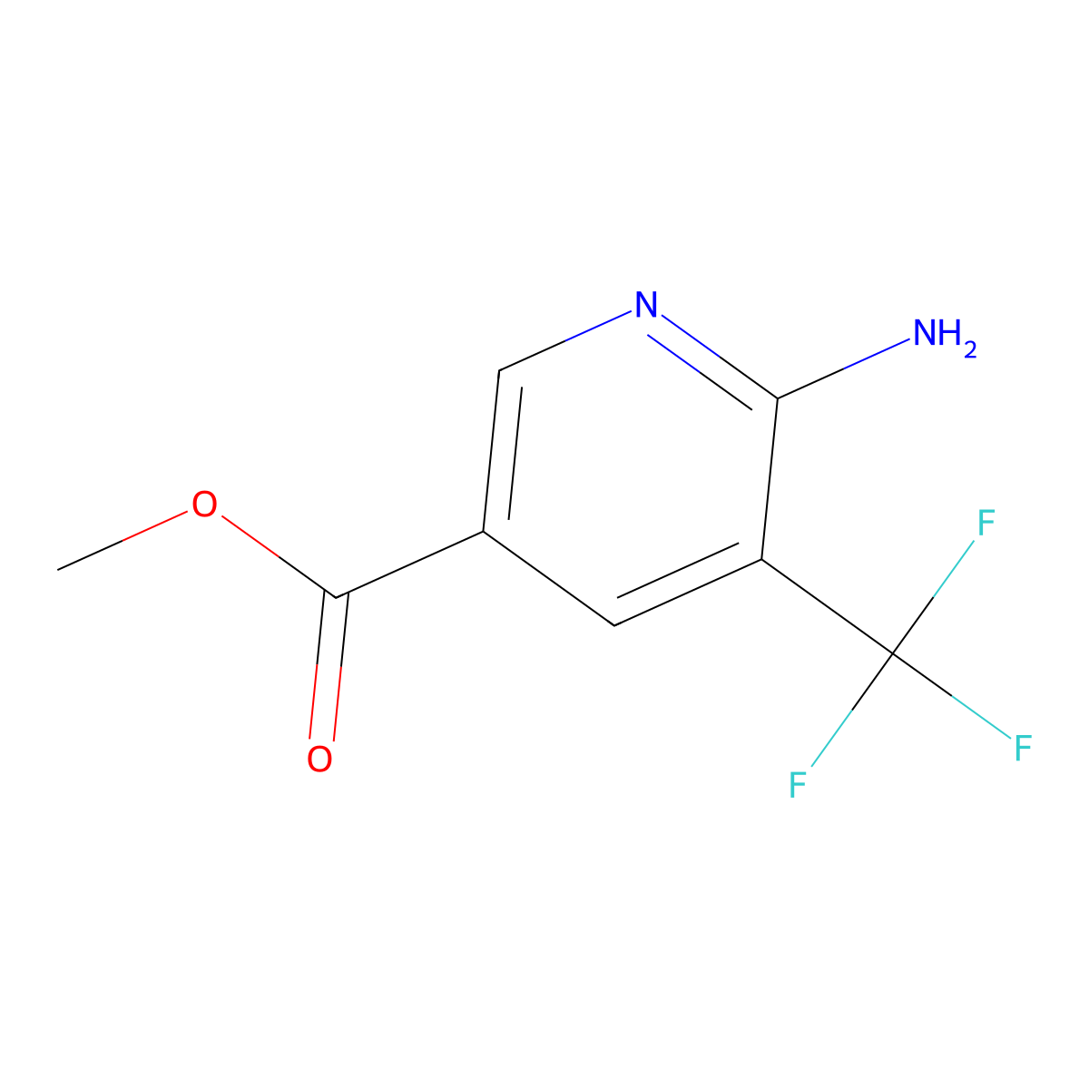 Methyl 6-amino-5-(trifluoromethyl)pyridine-3-carboxylate molecular structure, CAS 1476762-29-4