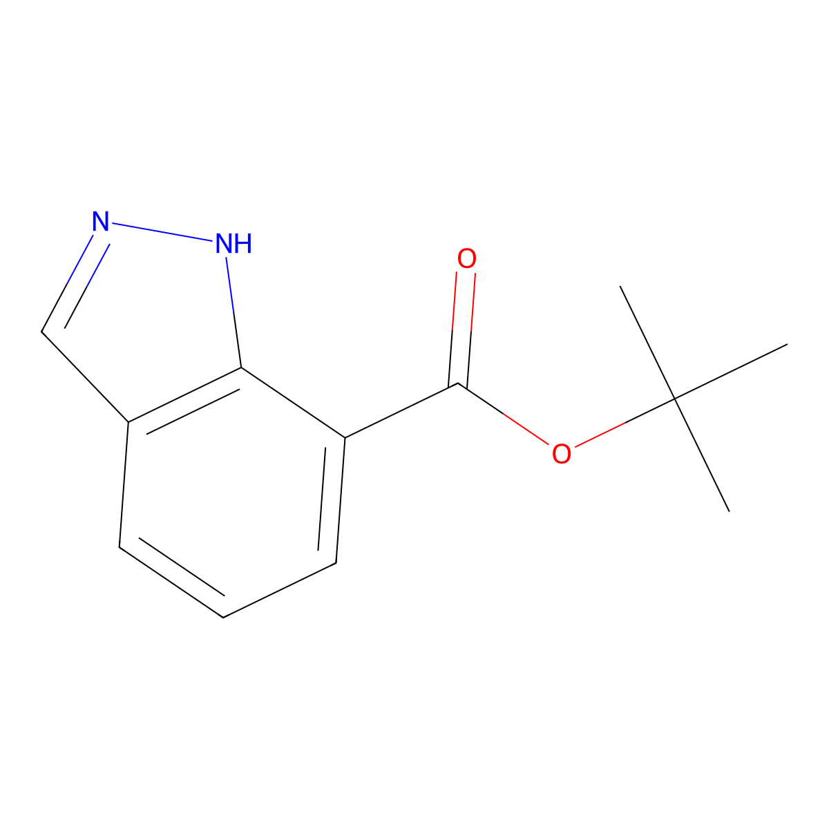 tert-Butyl 1H-indazole-7-carboxylate molecular structure, CAS 1476776-75-6