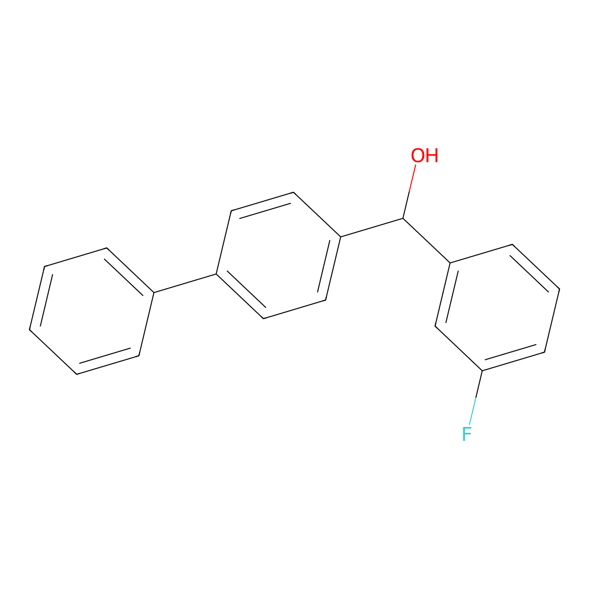 alpha-(3-Fluorophenyl)[1,1'-biphenyl]-4-methanol molecular structure, CAS 147678-17-9