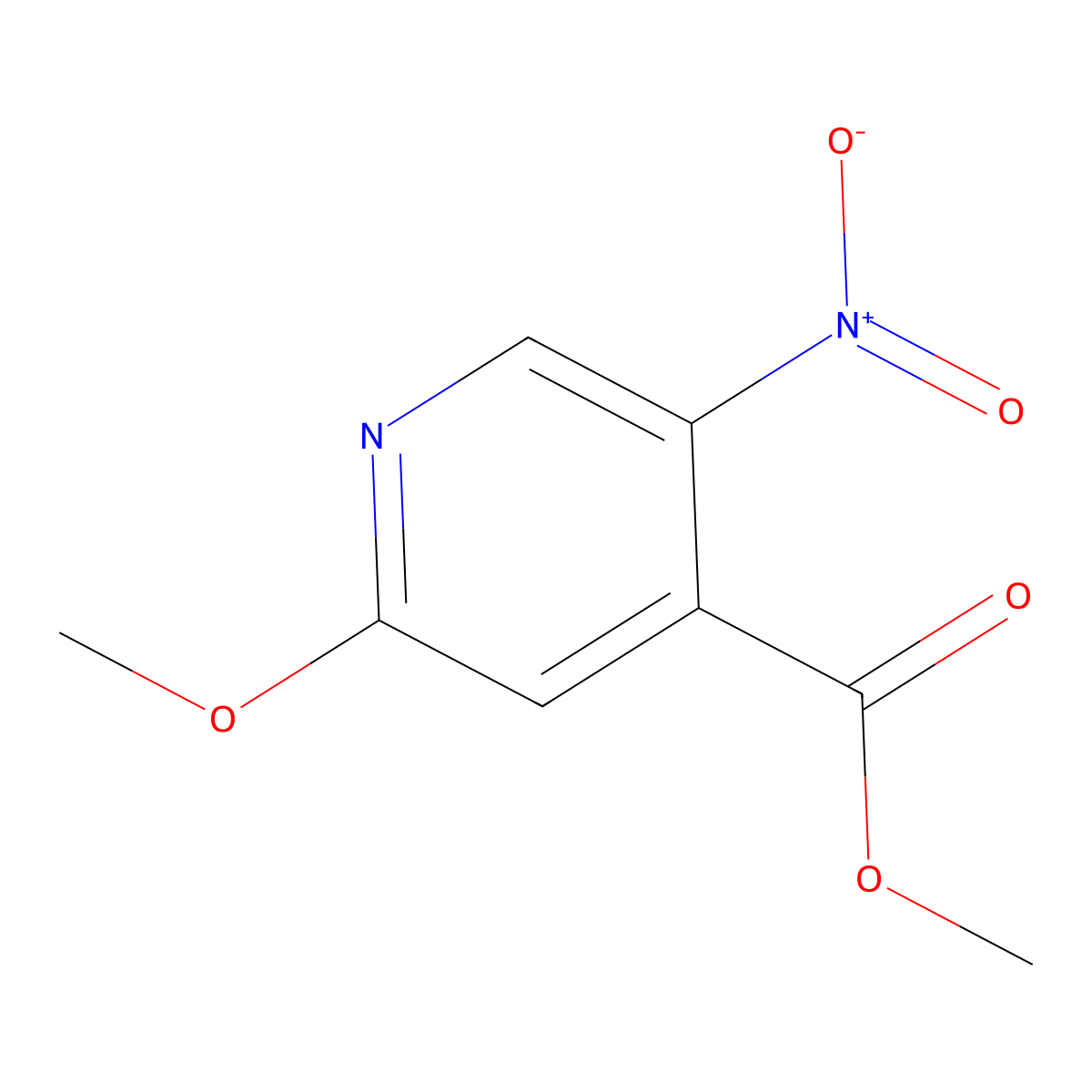 2-Methoxy-5-nitro-4-pyridinecarboxylic acid methyl ester molecular structure, CAS 1476790-85-8