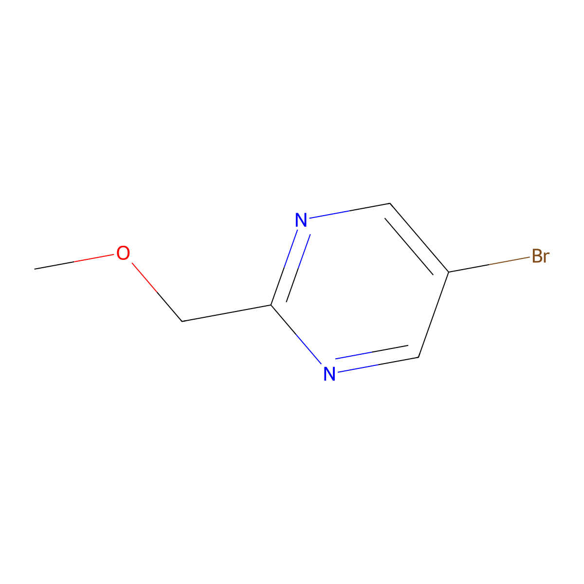 5-Bromo-2-(methoxymethyl)pyrimidine molecular structure, CAS 1476795-98-8