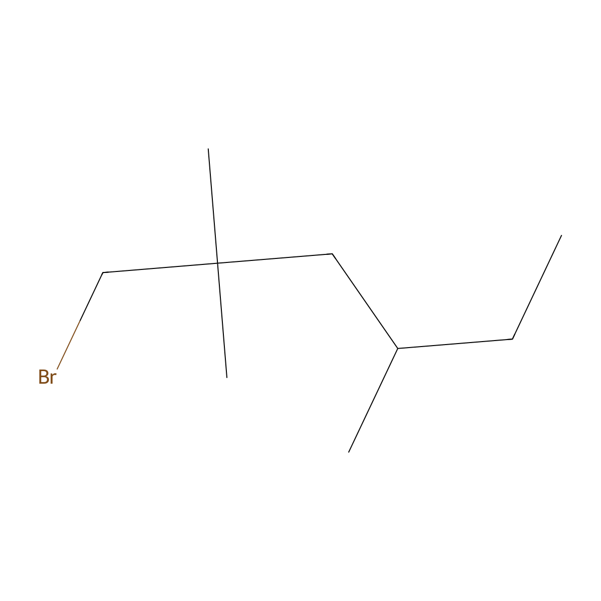 1-Bromo-2,2,4-trimethylhexane molecular structure, CAS 1476808-38-4
