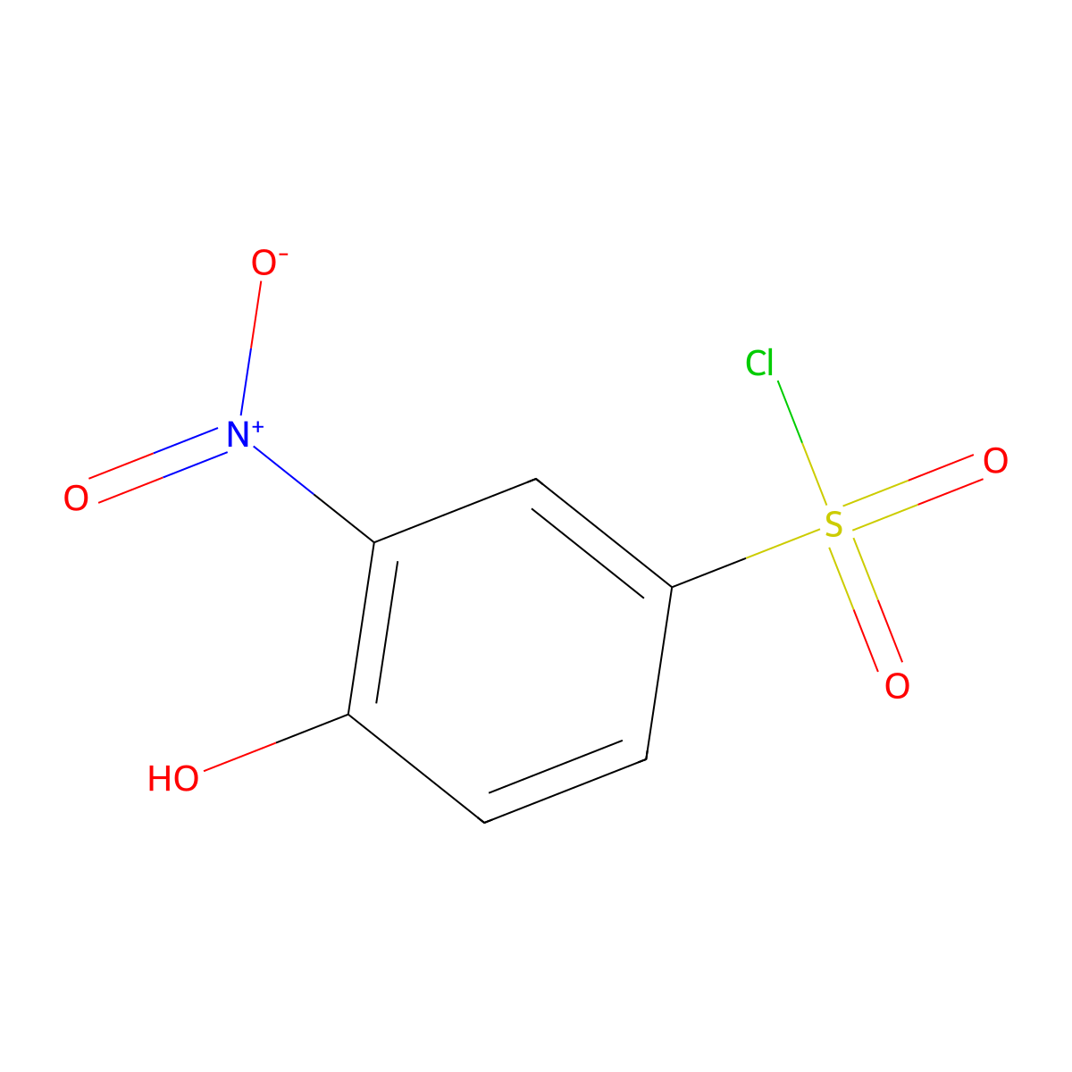 4-Hydroxy-3-nitrobenzene-1-sulfonyl chloride molecular structure, CAS 147682-51-7
