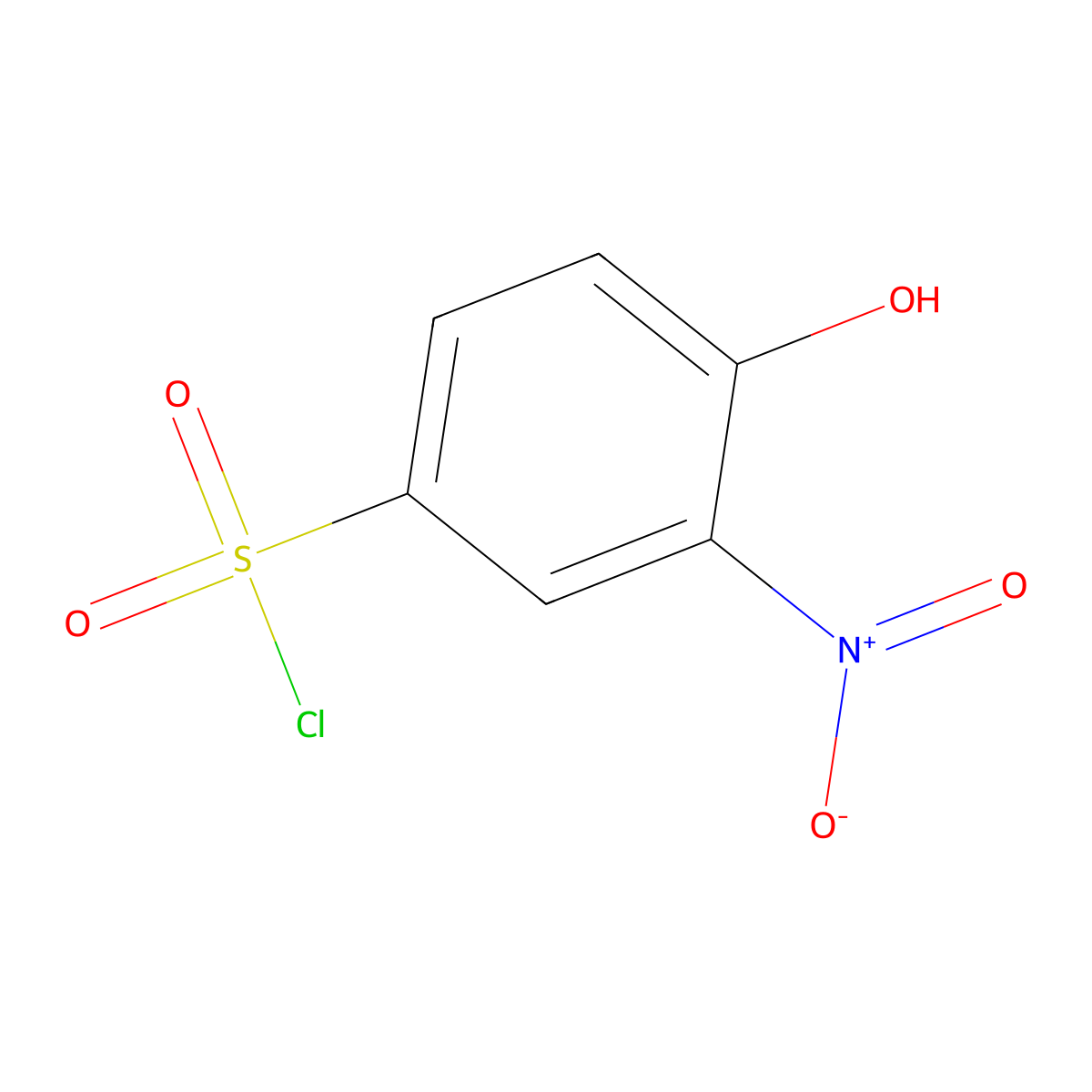 4-Hydroxy-3-nitrobenzene-1-sulfonyl chloride molecular structure, CAS 147682-51-7
