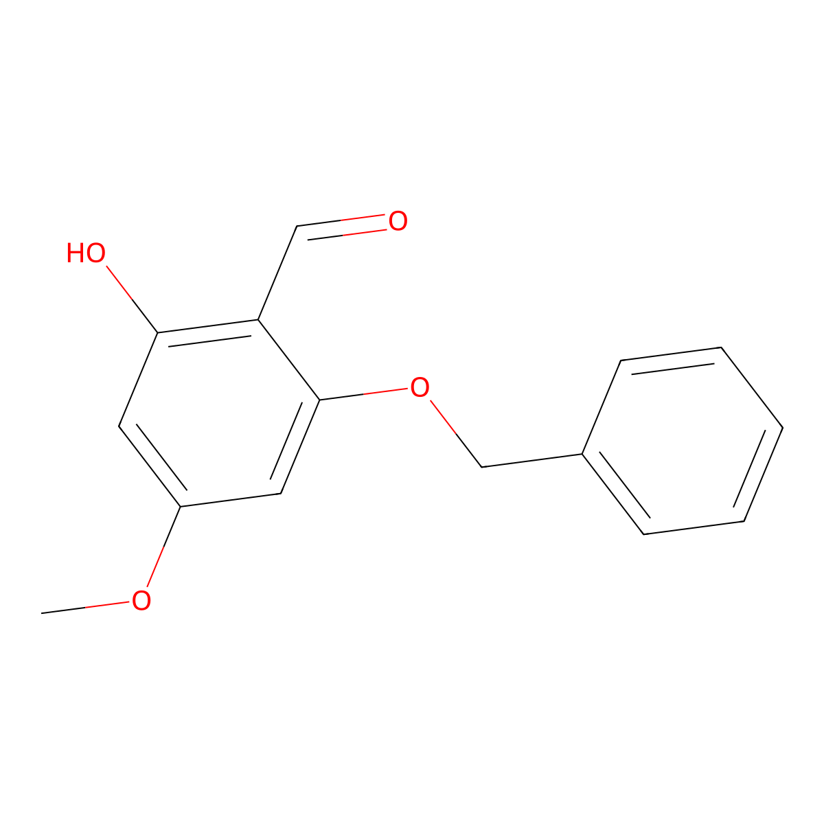 2-(Benzyloxy)-6-hydroxy-4-methoxybenzaldehyde molecular structure, CAS 1476847-50-3