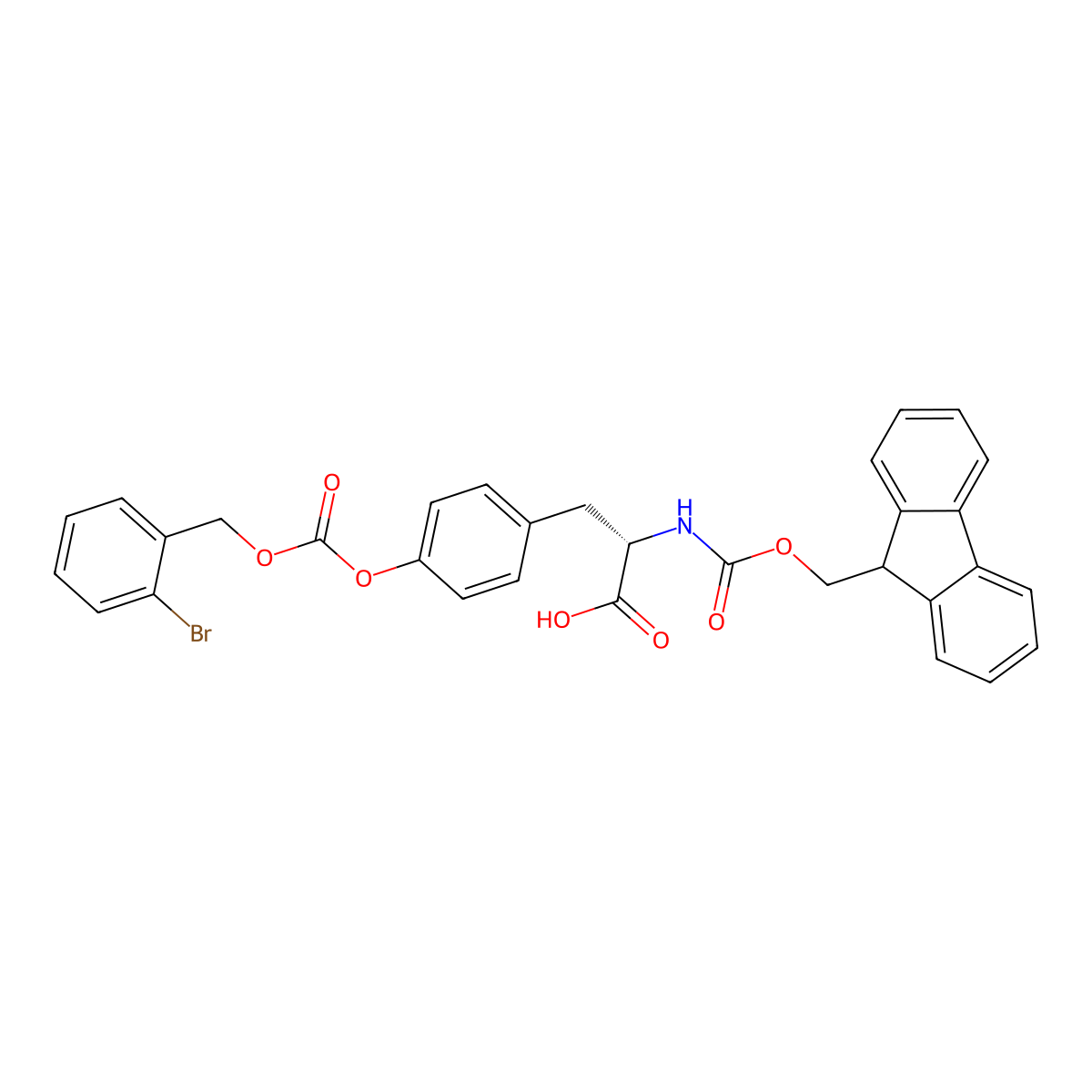 Fmoc-Tyr(2-Br-Z)-OH molecular structure, CAS 147688-40-2