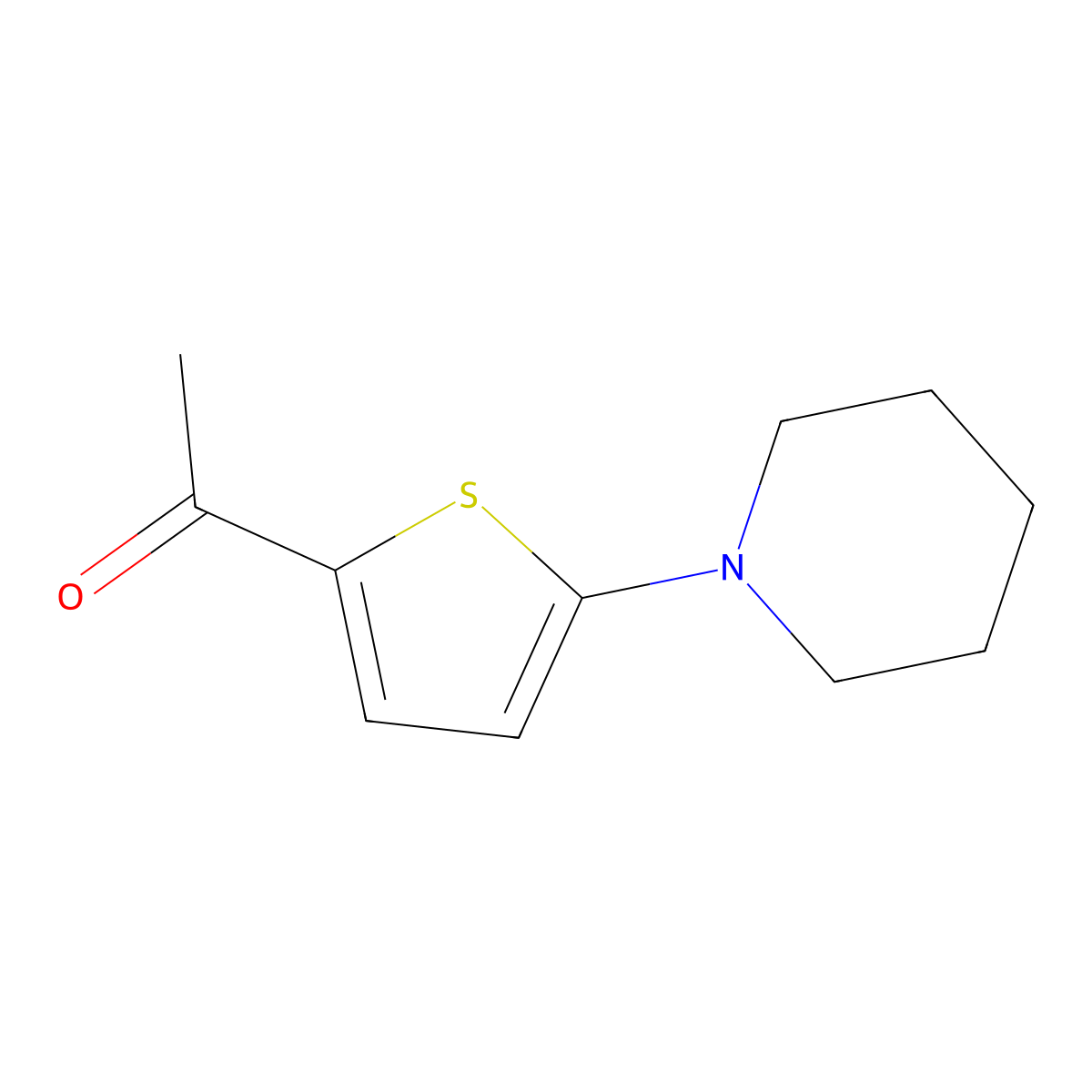 1-[5-(1-Piperidyl)-2-thienyl]ethanone molecular structure, CAS 147688-75-3