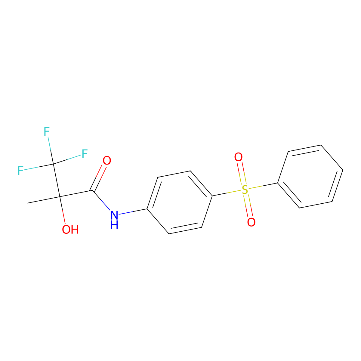 N-[4-(benzenesulfonyl)phenyl]-3,3,3-trifluoro-2-hydroxy-2-methylpropanamide molecular structure, CAS 147695-92-9
