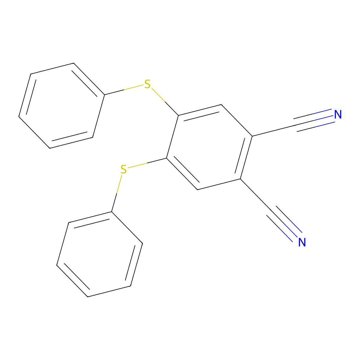 4,5-Bis(phenylsulfanyl)benzene-1,2-dicarbonitrile molecular structure, CAS 147699-67-0