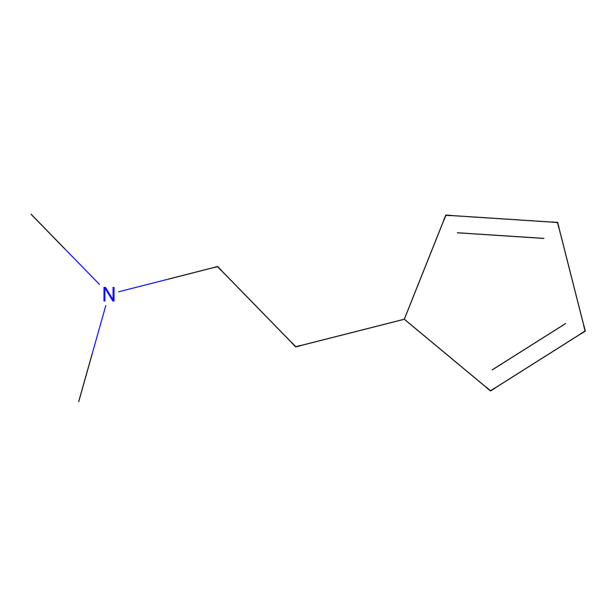 1,3-Cyclopentadiene, 5-[2-(dimethylamino)ethyl]- molecular structure, CAS 147699-91-0