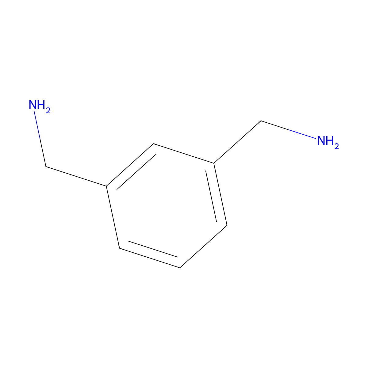 1,3-Benzenedimethanamine molecular structure, CAS 1477-55-0