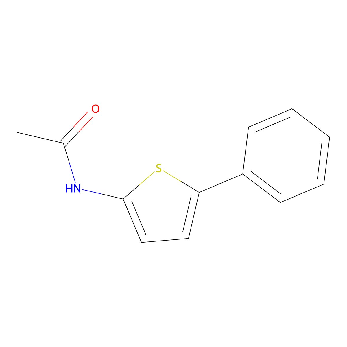 N-(5-Phenyl-2-thienyl)acetamide molecular structure, CAS 14770-86-6