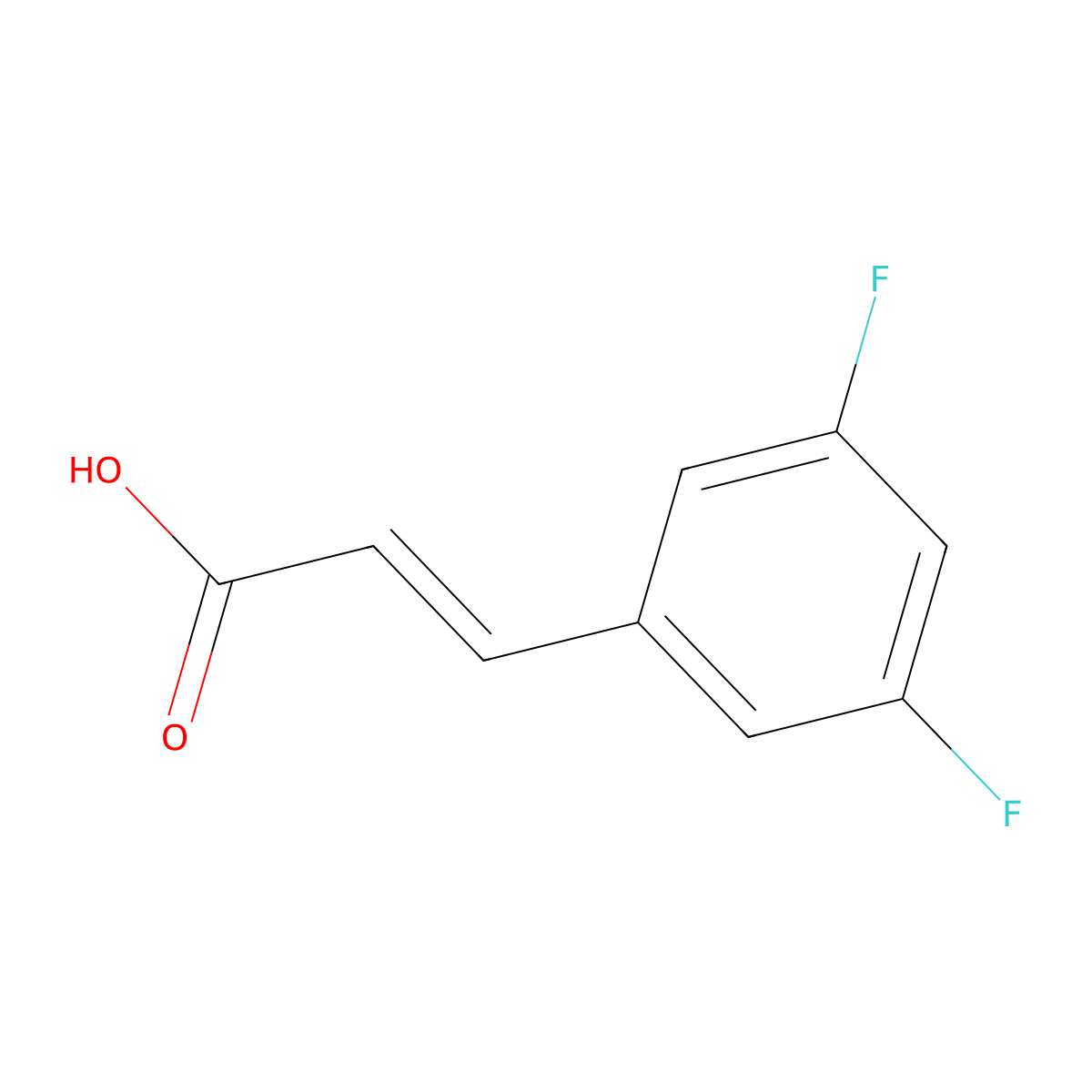 trans-3,5-Difluorocinnamic acid molecular structure, CAS 147700-58-1