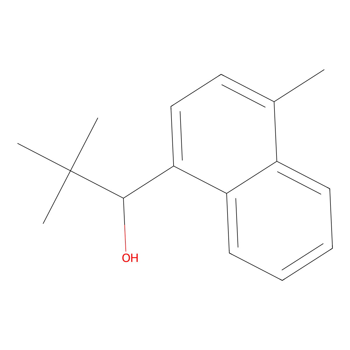 2,2-Dimethyl-1-(4-methylnaphthalen-1-yl)propan-1-ol molecular structure, CAS 147701-91-5