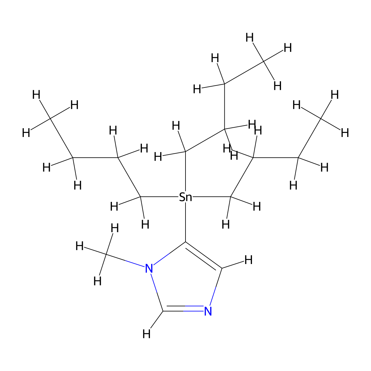 1-Methyl-5-(tri-n-butylstannyl)imidazole molecular structure, CAS 147716-03-8