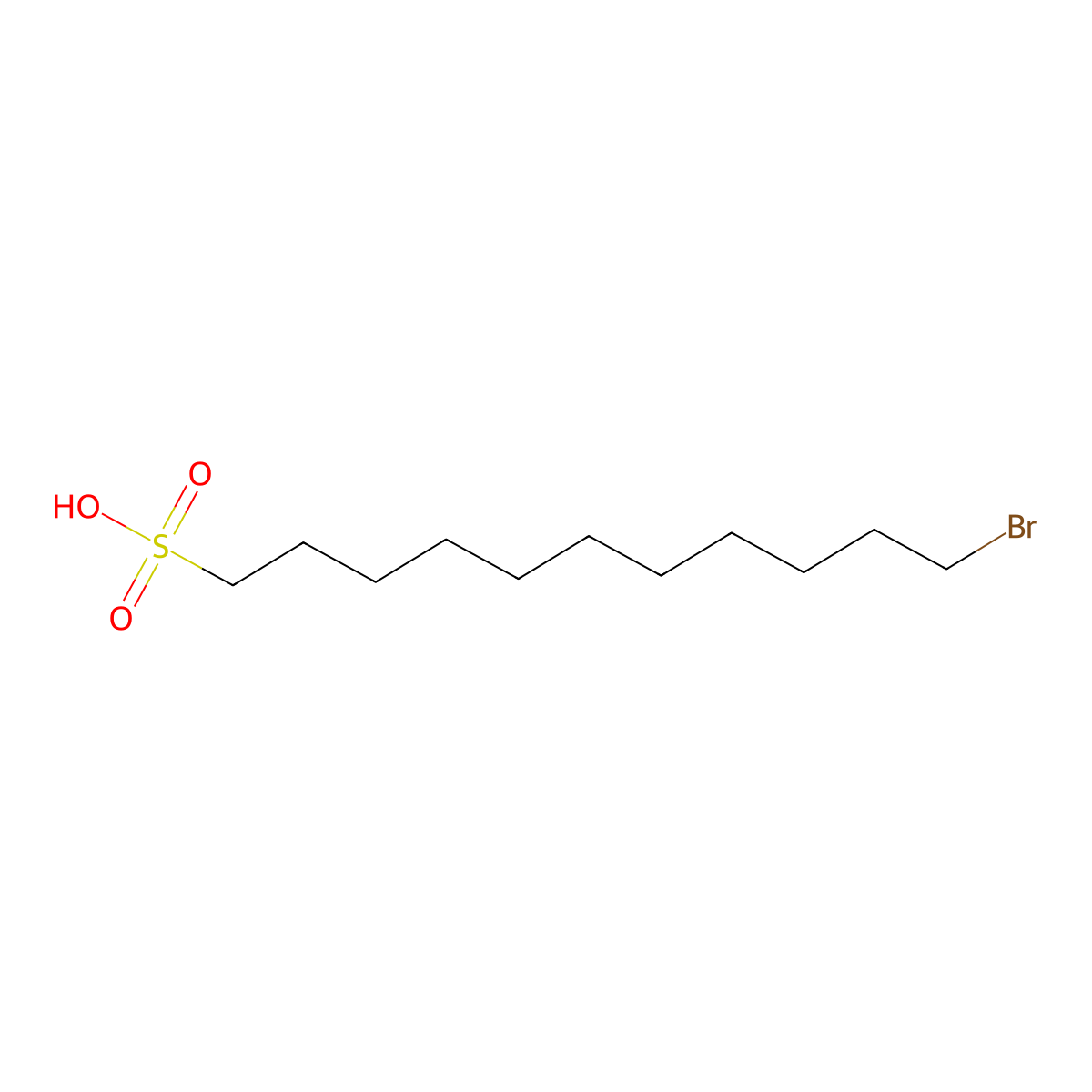11-Bromoundecane-1-sulfonic acid molecular structure, CAS 147722-19-8