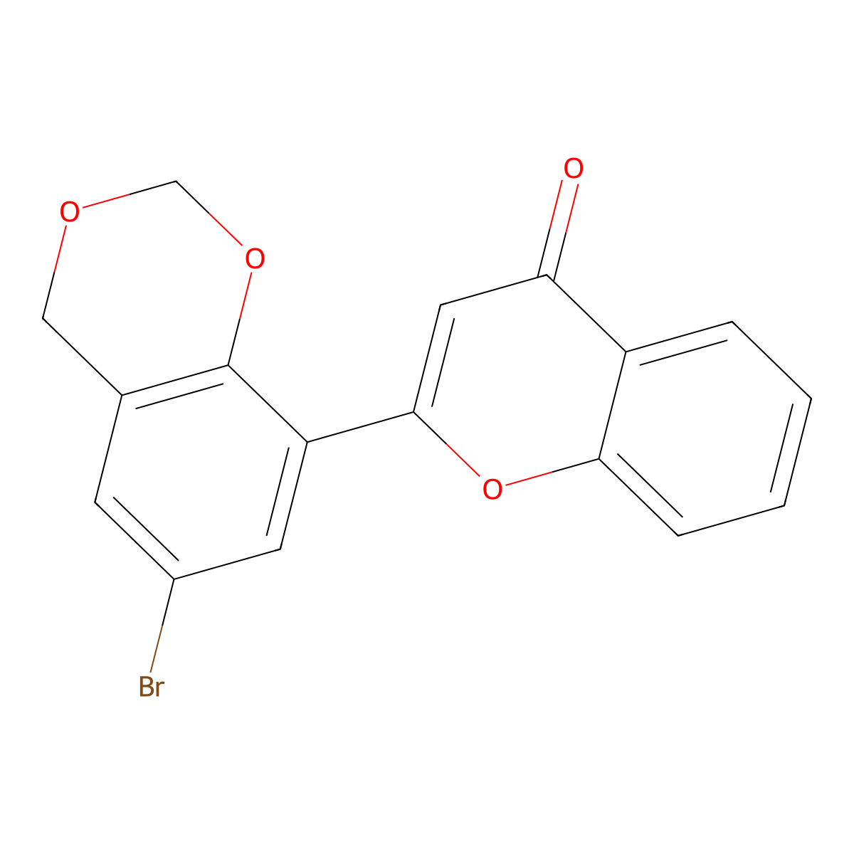 2-(6-bromo-4H-benzo[d][1,3]dioxin-8-yl)-4H-chromen-4-one molecular structure, CAS 147723-08-8