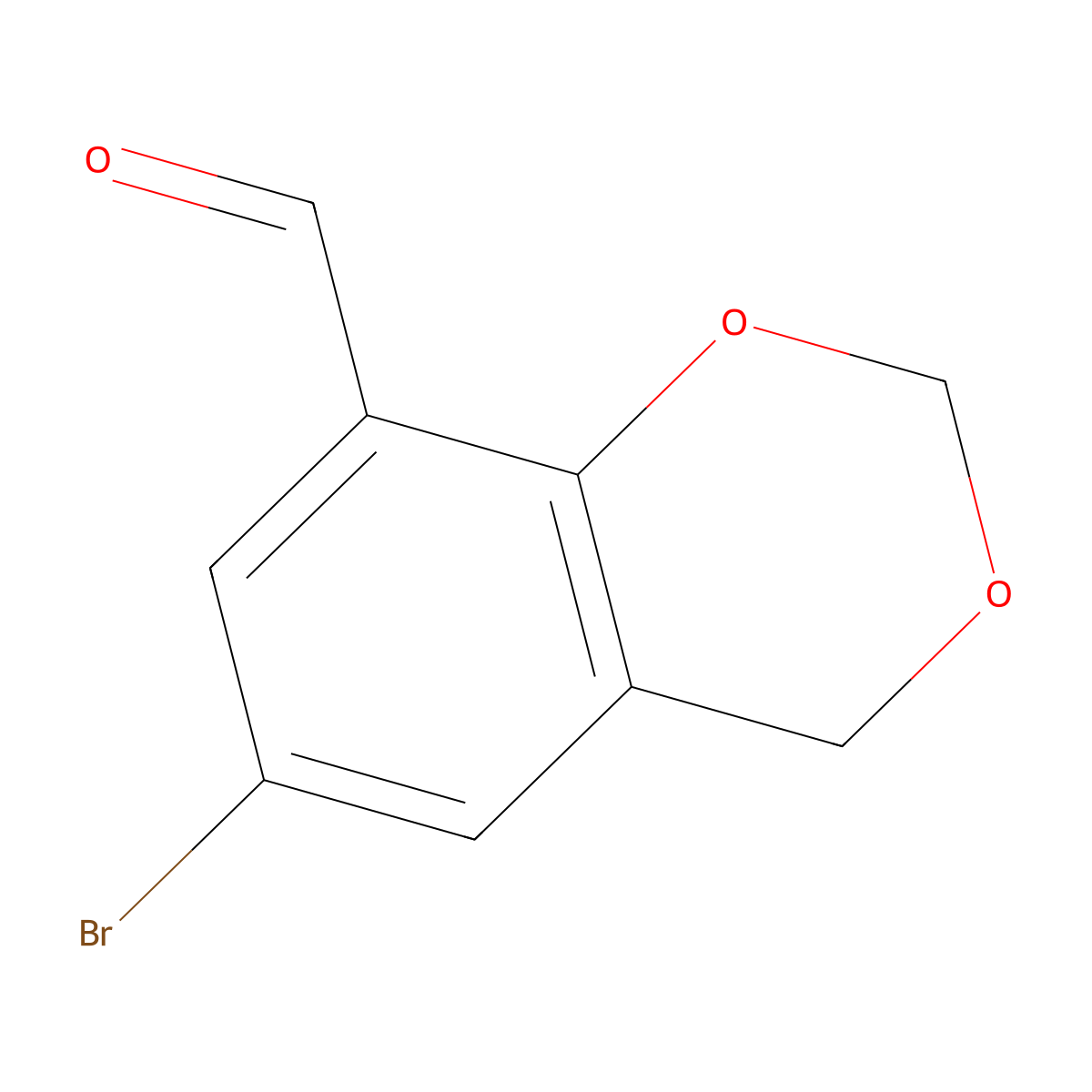 6-bromo-4H-benzo[d][1,3]dioxine-8-carbaldehyde molecular structure, CAS 147723-32-8