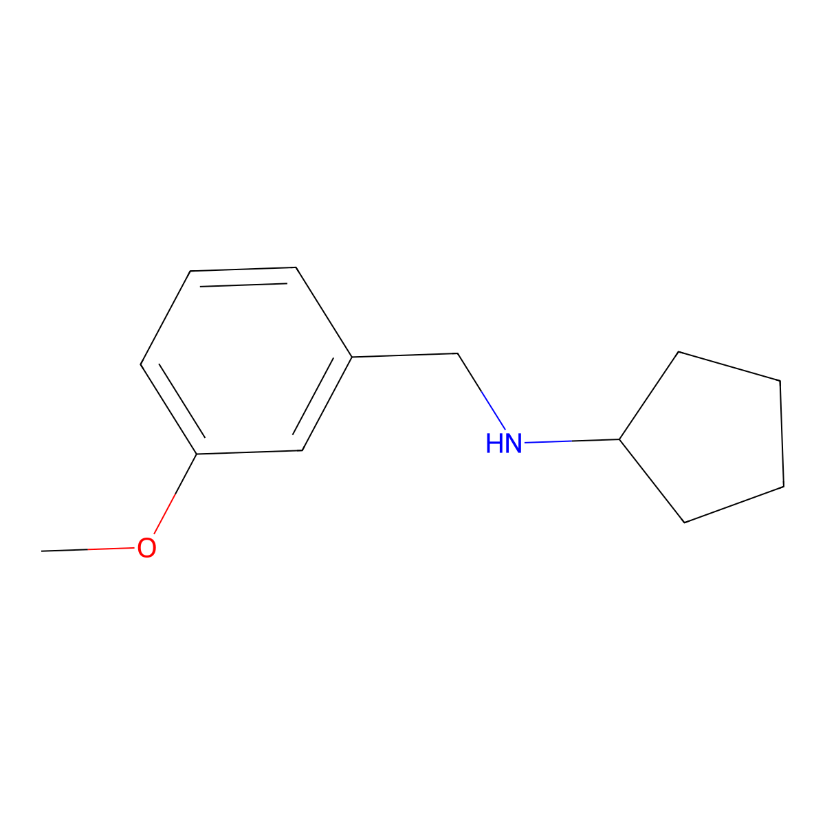N-[(3-methoxyphenyl)methyl]cyclopentanamine molecular structure, CAS 147724-24-1