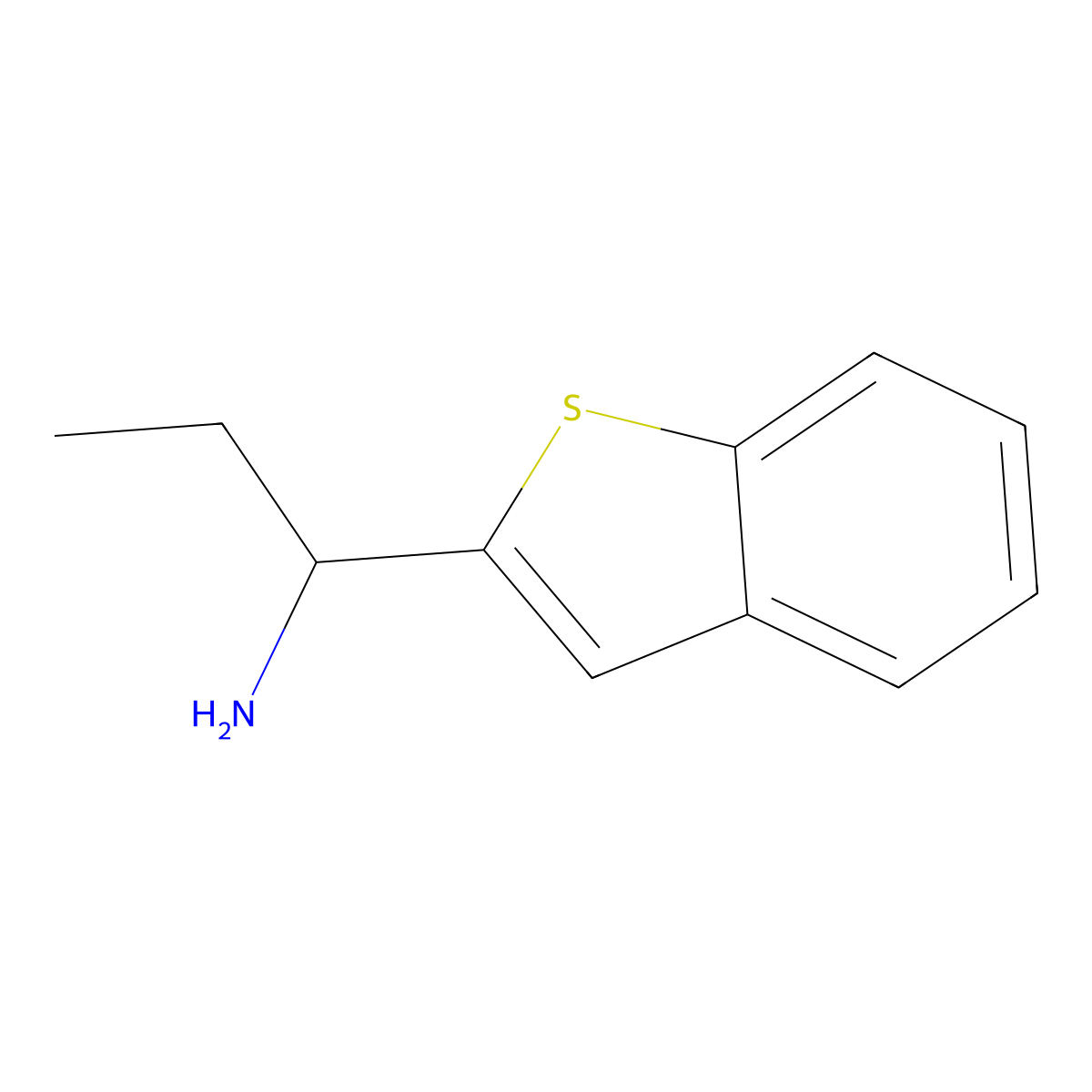 1-(Benzo[b]thiophen-2-yl)propan-1-amine molecular structure, CAS 147724-77-4