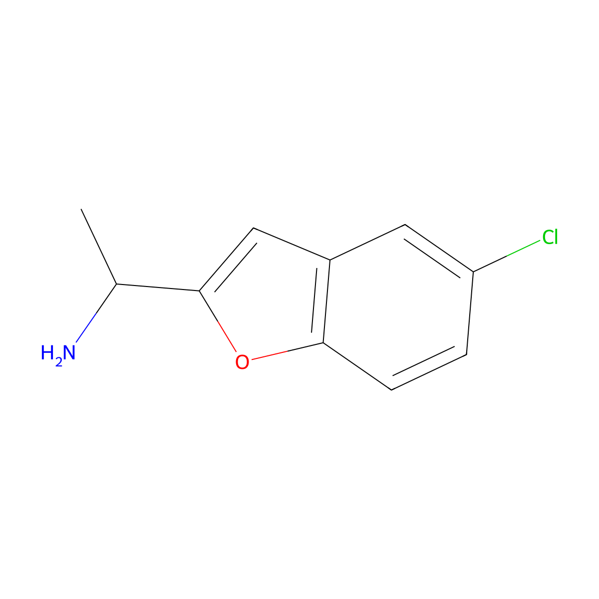 1-(5-Chloro-benzofuran-2-yl)-ethylamine molecular structure, CAS 147724-81-0