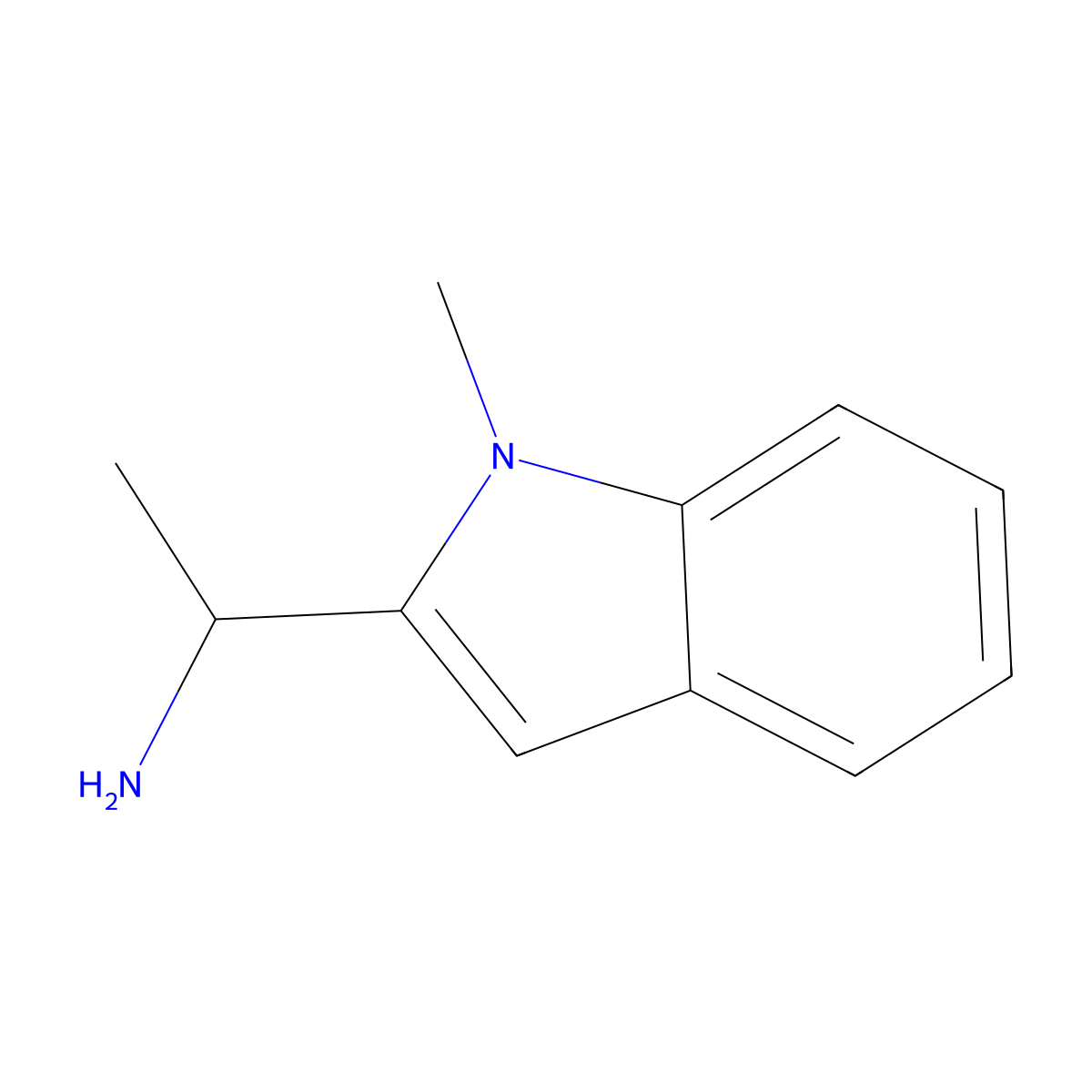 1-(1-Methyl-1h-indol-2-yl)ethan-1-amine molecular structure, CAS 147724-90-1