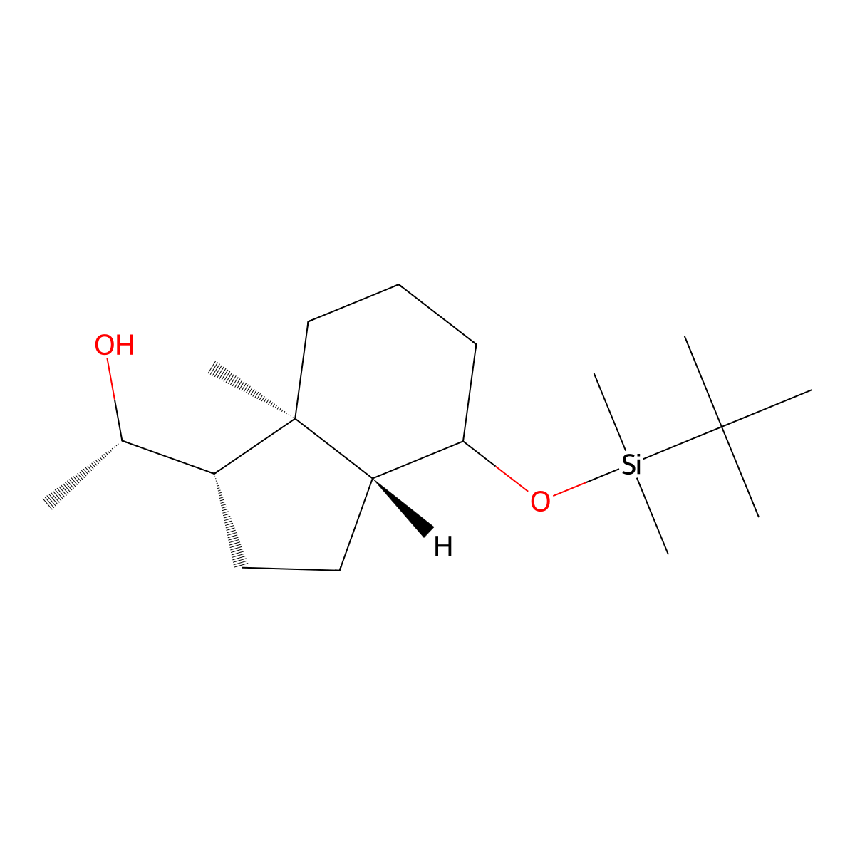 (1S)-1-((1S,3aR,7aR)-4-(tert-butyldimethylsilyloxy)-7a-methyloctahydro-1H-inden-1-yl)ethanol molecular structure, CAS 147725-62-0