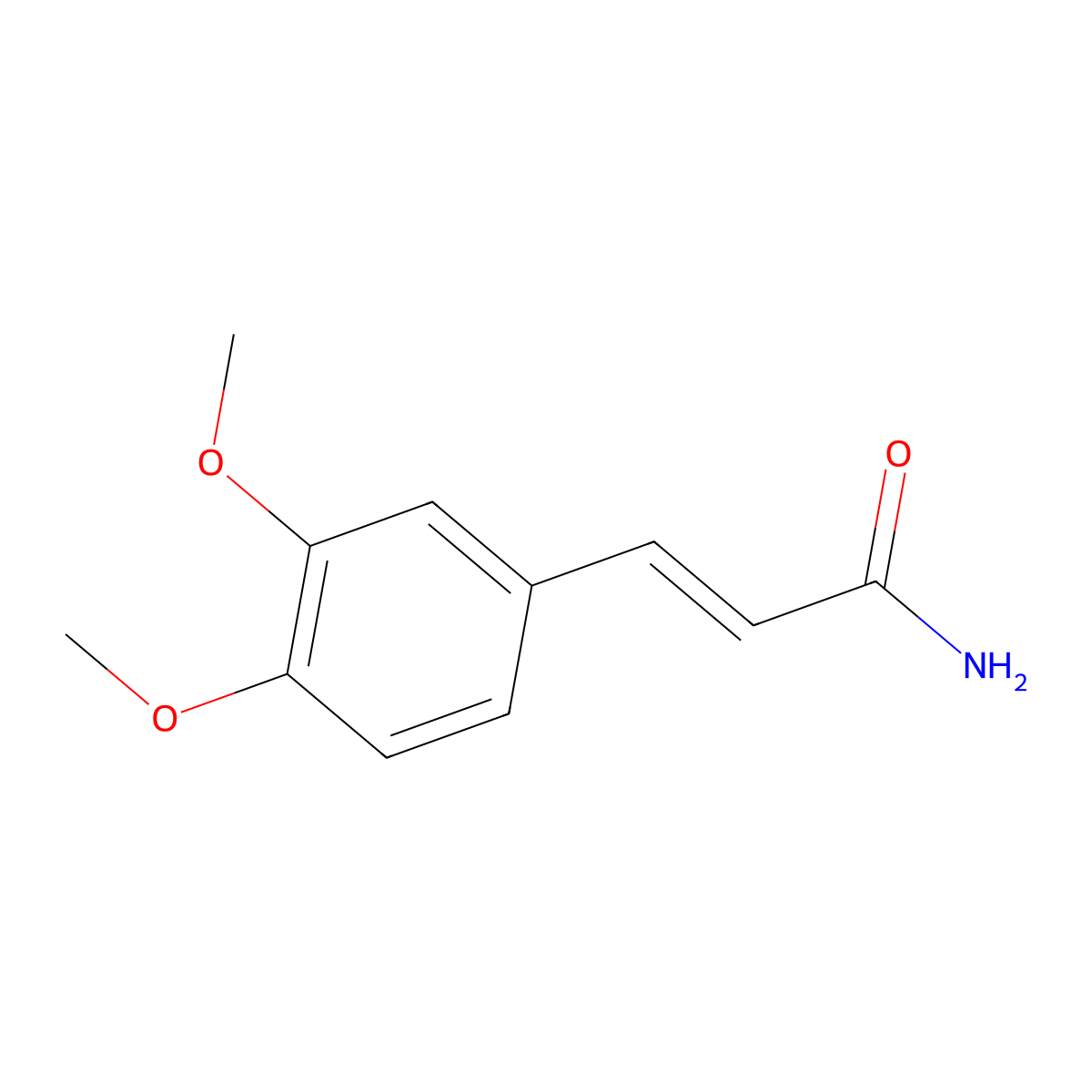 Cinnamamide, 3,4-dimethoxy- molecular structure, CAS 14773-40-1