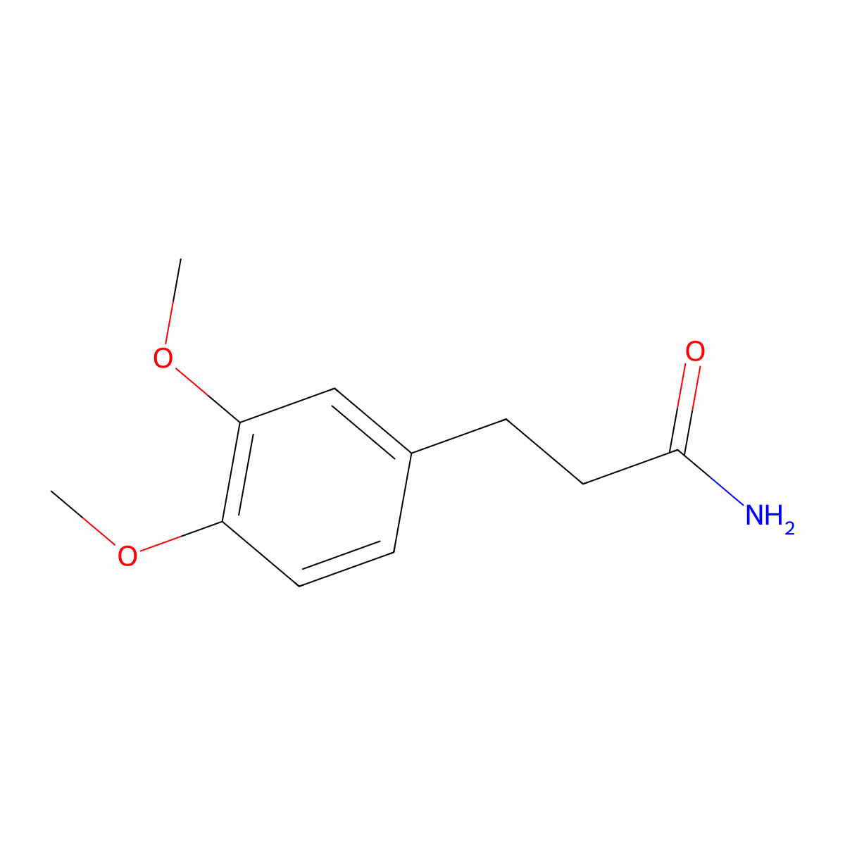 3-(3,4-Dimethoxyphenyl)propanamide molecular structure, CAS 14773-41-2