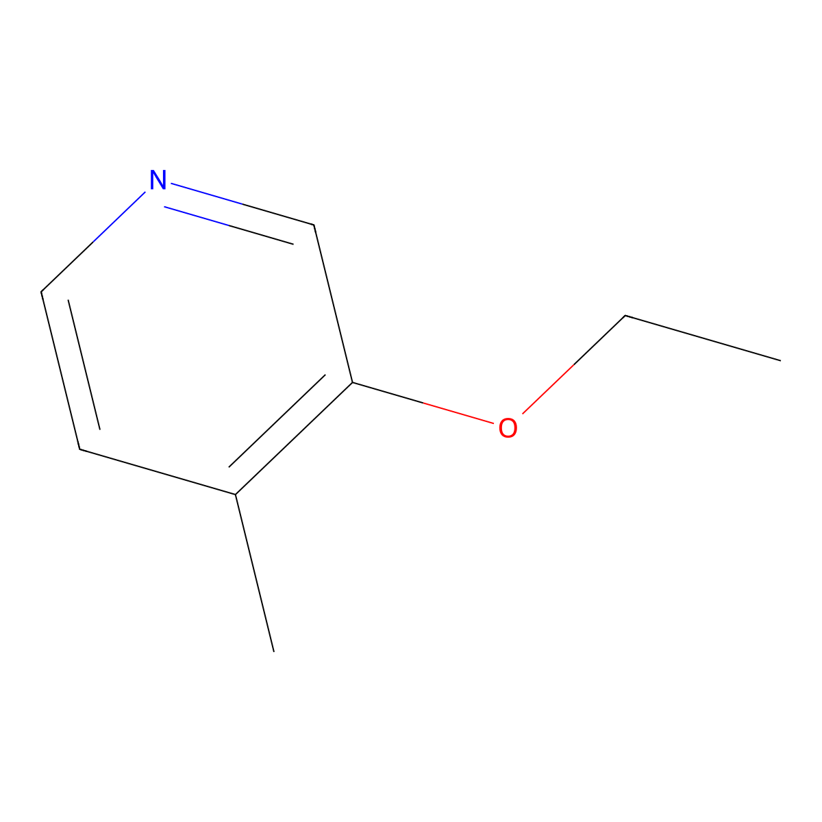 3-Ethoxy-4-methylpyridine molecular structure, CAS 14773-55-8