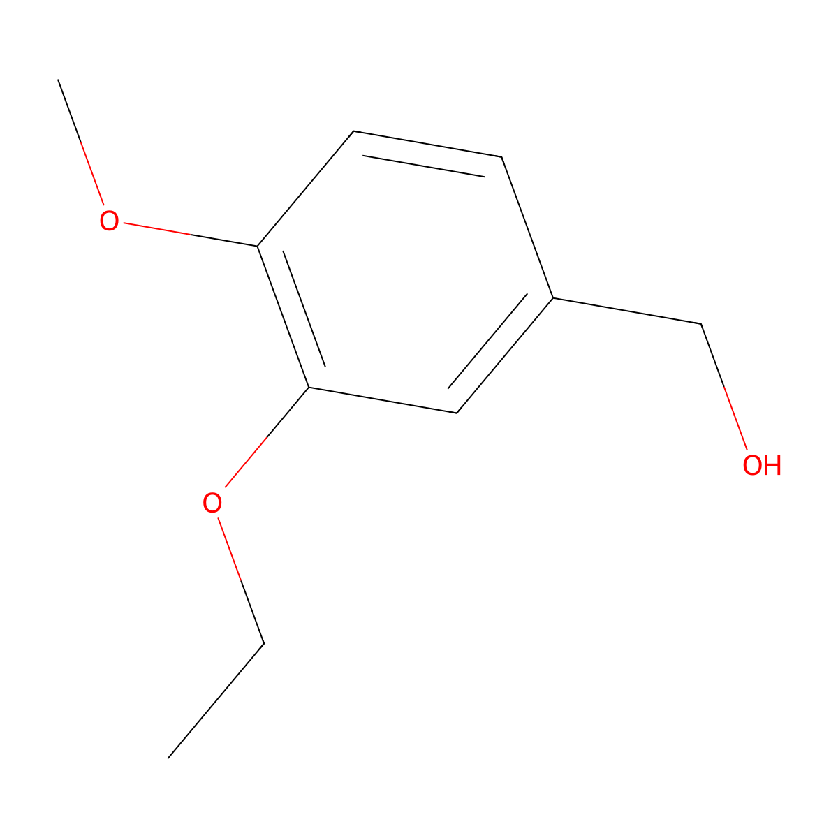 (3-Ethoxy-4-methoxyphenyl)methanol molecular structure, CAS 147730-26-5