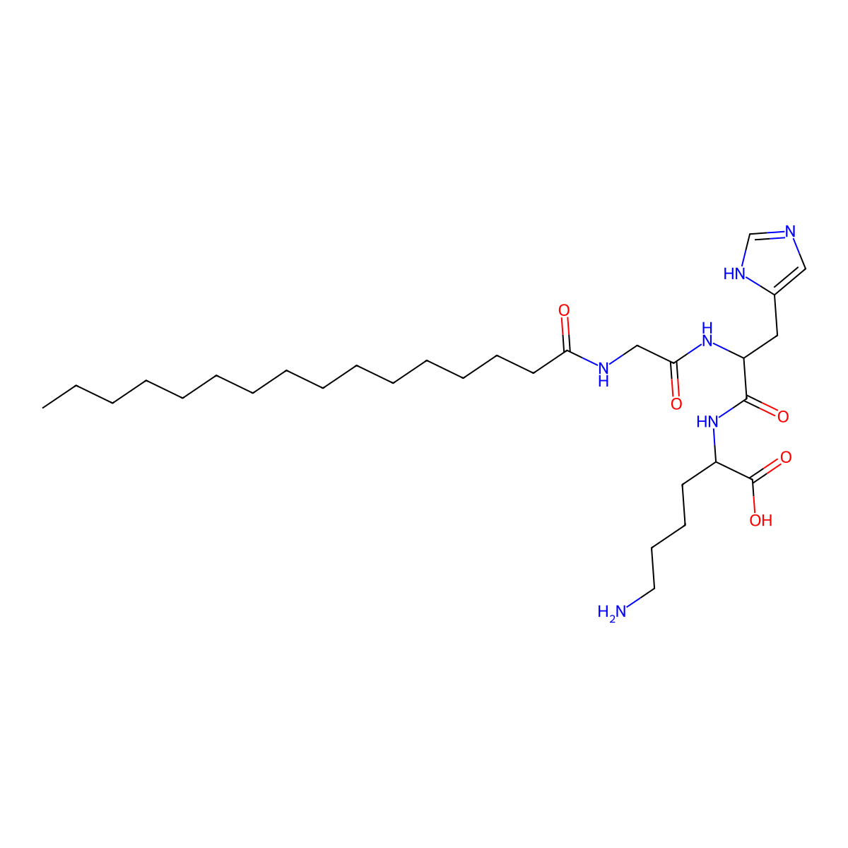 Palmitoyl Tripeptide-1 molecular structure, CAS 147732-56-7