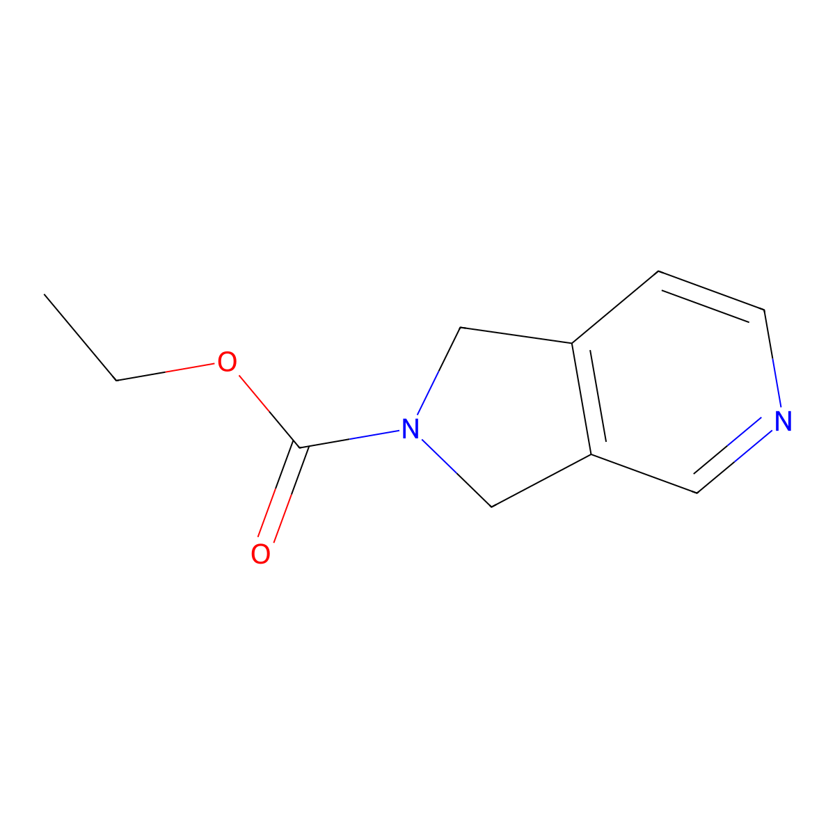 ethyl 1H-pyrrolo[3,4-c]pyridine-2(3H)-carboxylate molecular structure, CAS 147740-04-3