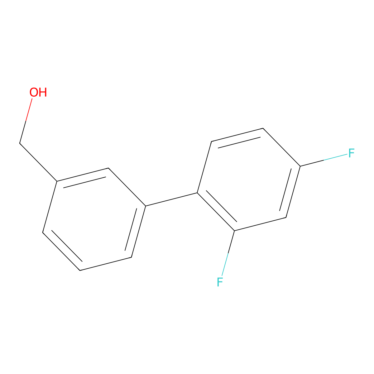 (2',4'-Difluoro-[1,1'-biphenyl]-3-yl)methanol molecular structure, CAS 1477478-57-1