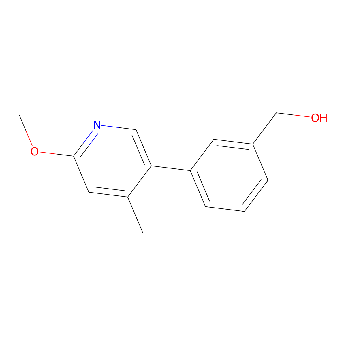 [3-(6-Methoxy-4-methyl-3-pyridinyl)phenyl]methanol molecular structure, CAS 1477478-79-7