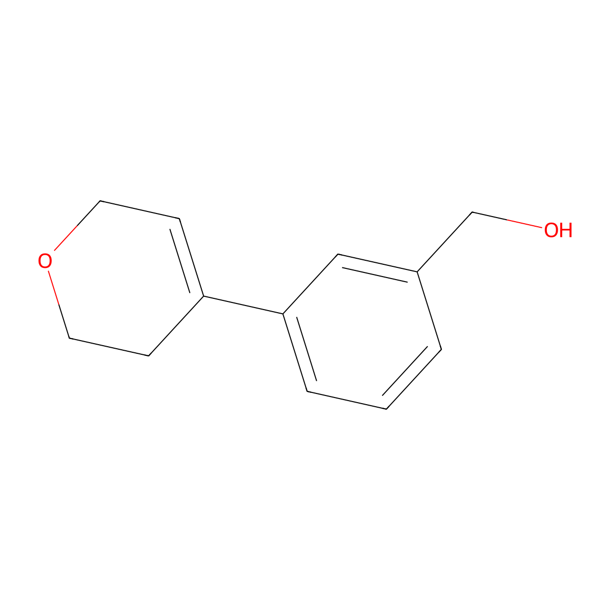[3-(3,6-dihydro-2H-pyran-4-yl)phenyl]methanol molecular structure, CAS 1477479-14-3