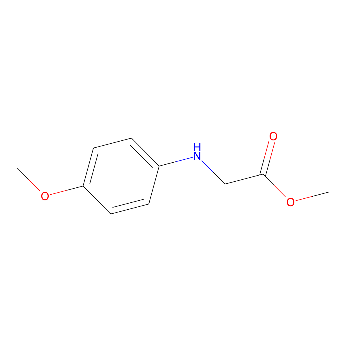 Methyl 2-((4-methoxyphenyl)amino)acetate molecular structure, CAS 147749-35-7