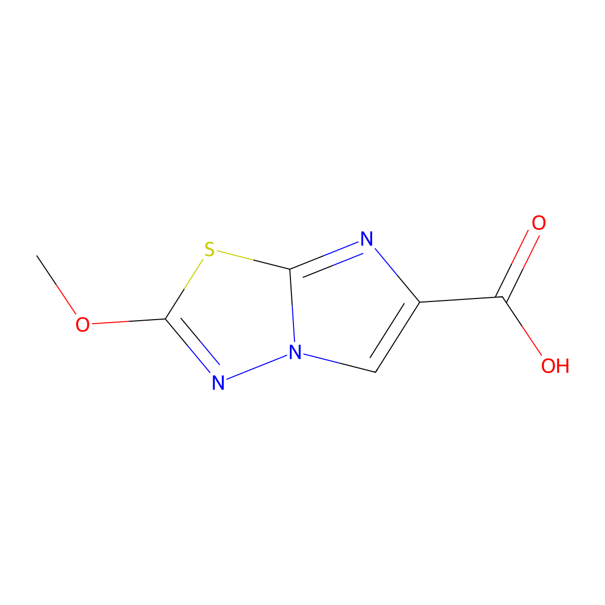 2-Methoxyimidazo[2,1-b][1,3,4]thiadiazole-6-carboxylic acid molecular structure, CAS 1477499-38-9