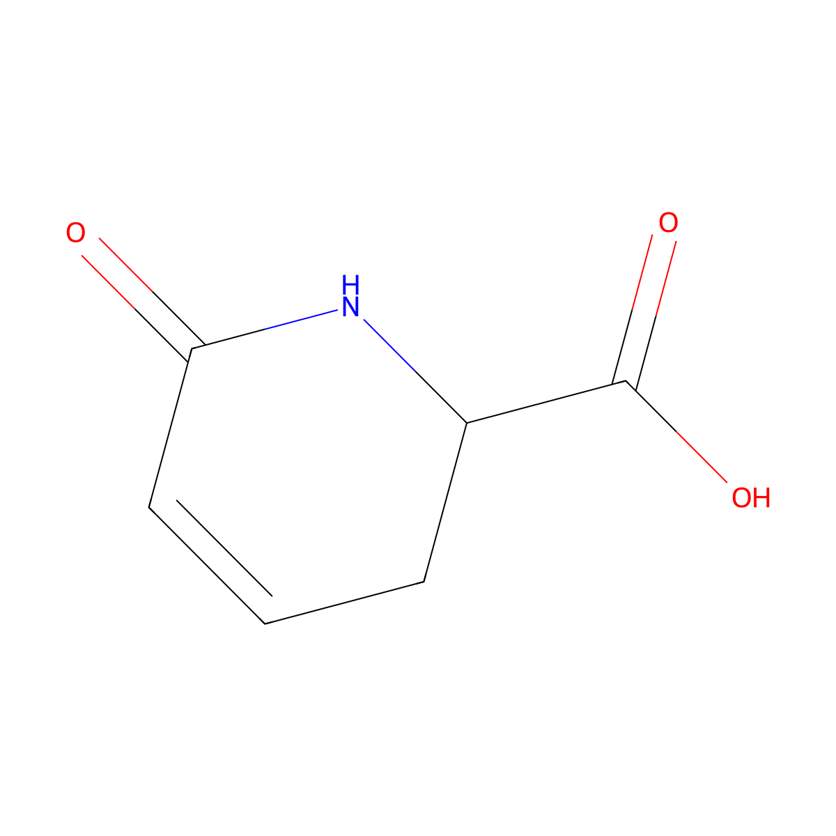 (2S)-6-oxo-2,3-dihydro-1H-pyridine-2-carboxylic acid molecular structure, CAS 147751-02-8